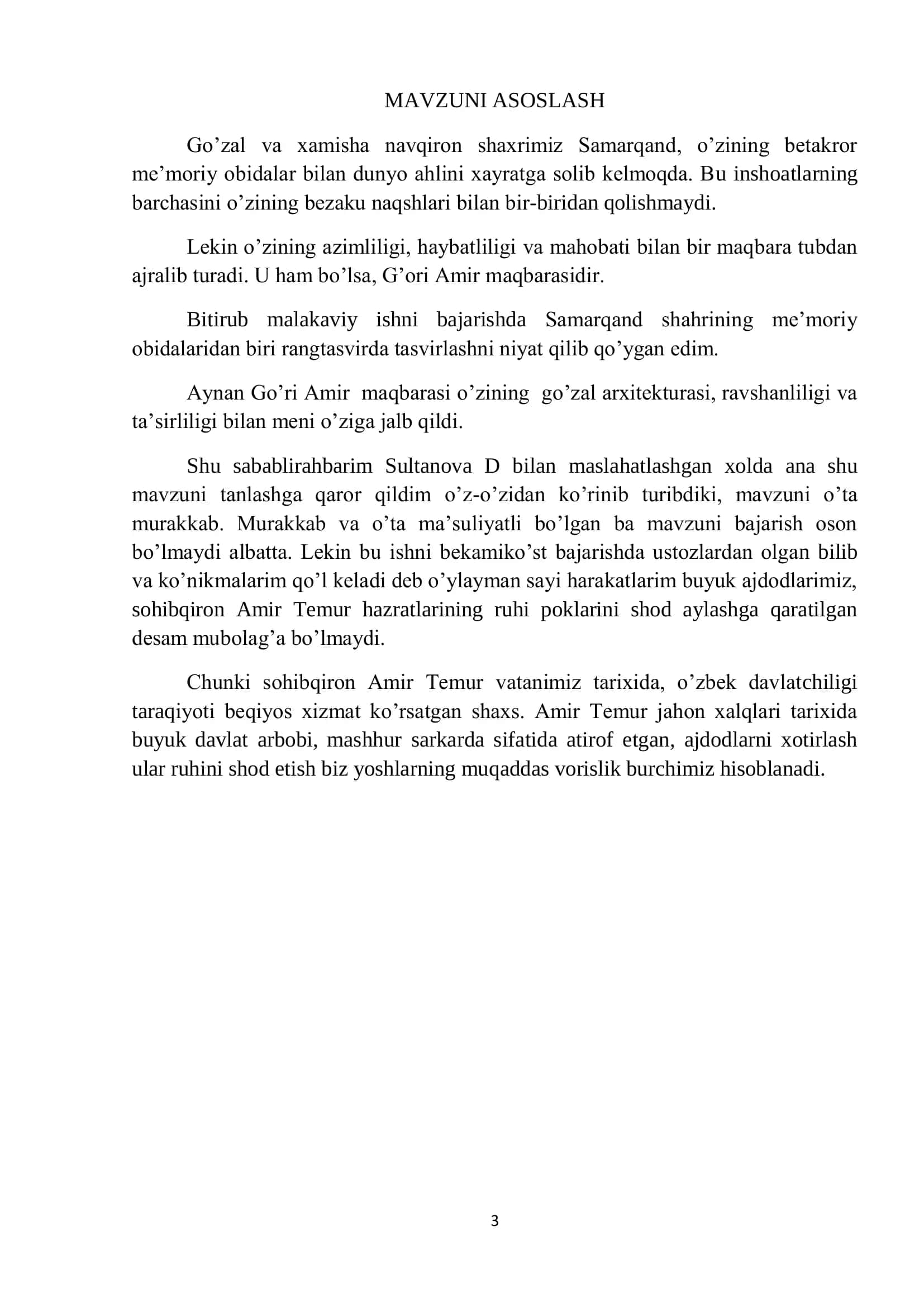 Tarix va tarixga oid vaziyotlar 3