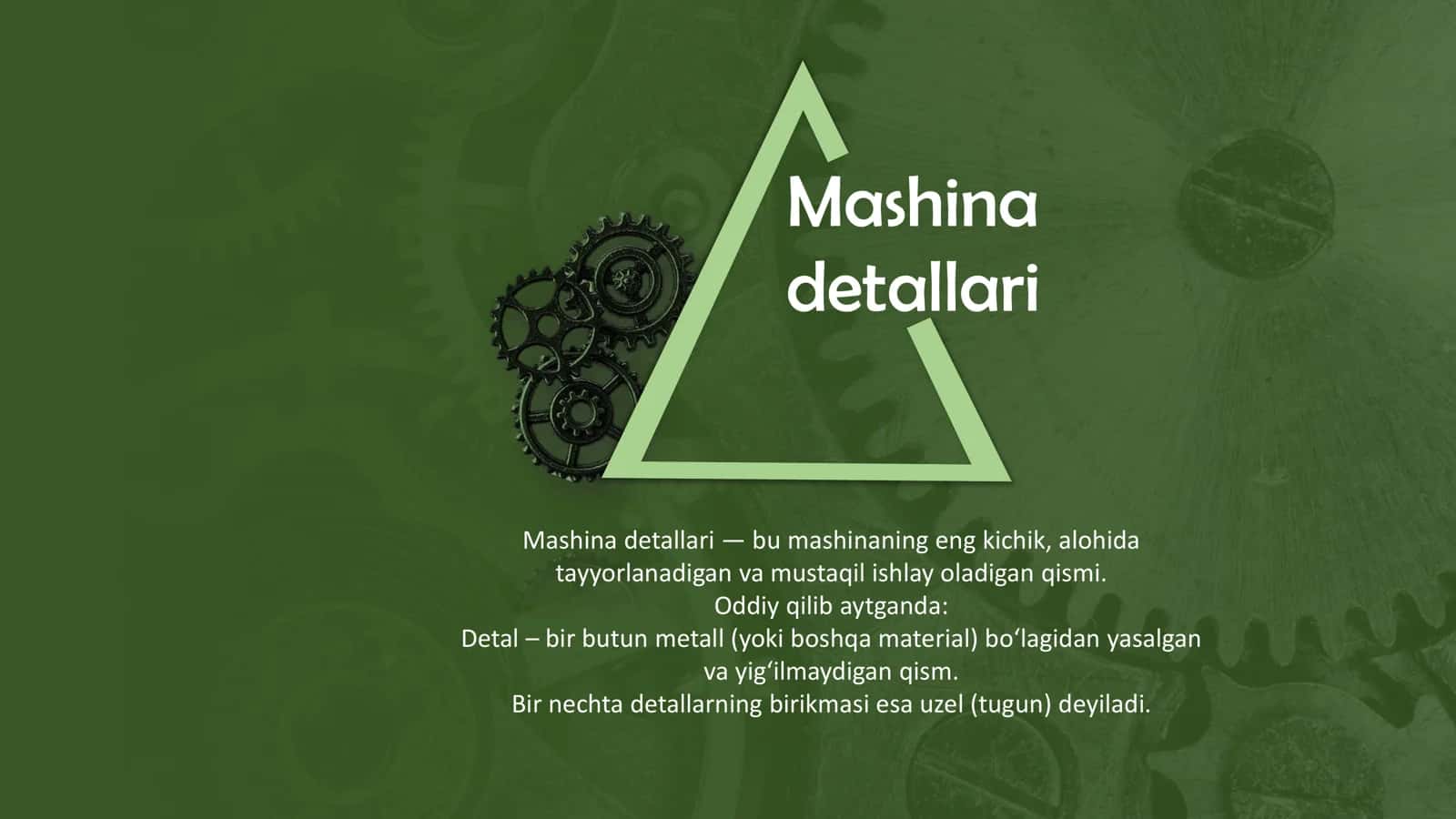 Mexanika - mashina detallarida ishqalanish va yemirilish 3
