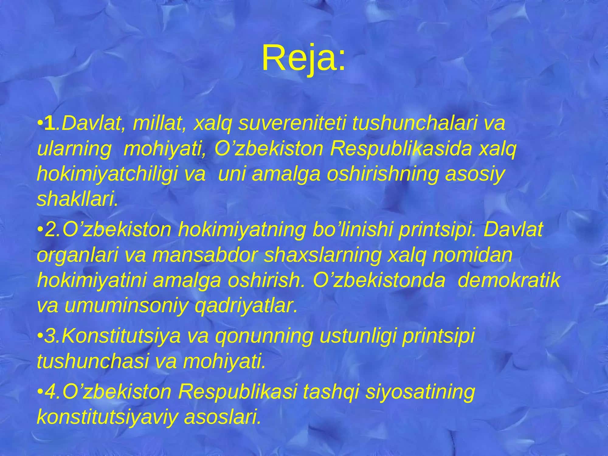 O’zbekiston Respublikasi Konstitutsiyasi 3