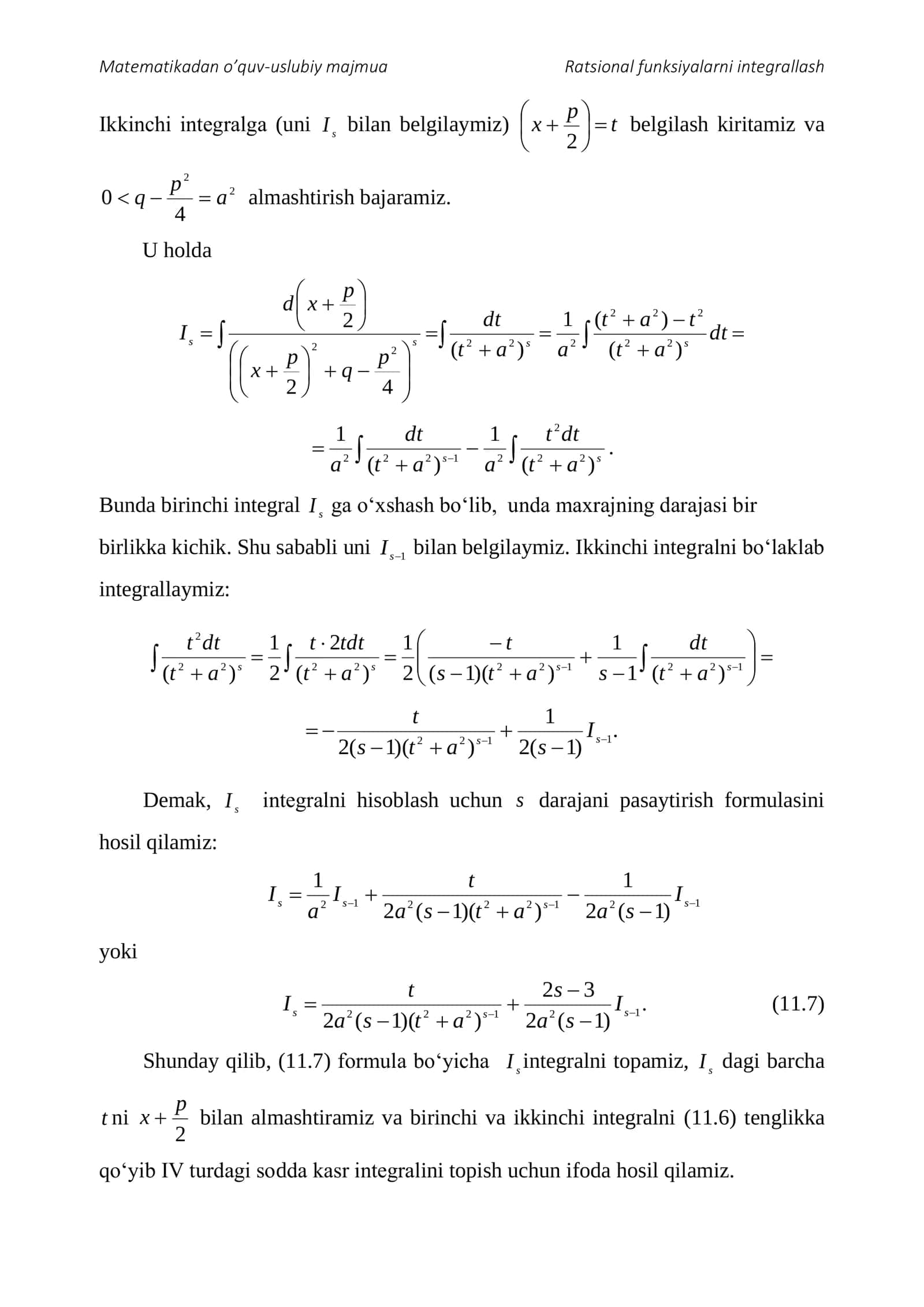 Matematikadan o’quv-uslubiy majmua 3
