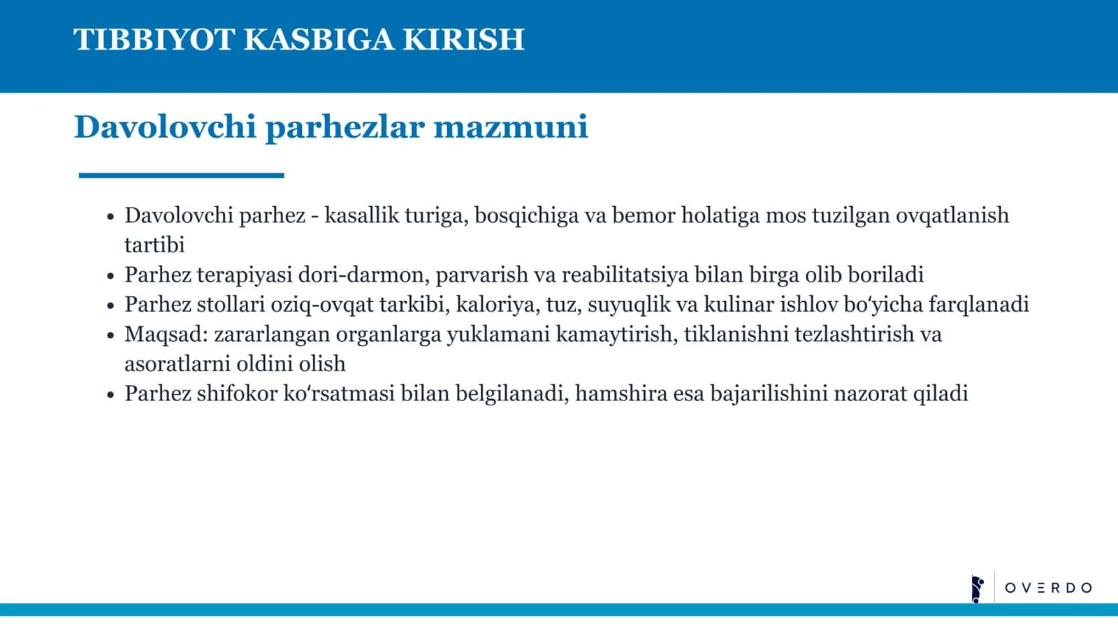 TIBBIYOT KASBIGA KIRISH 3