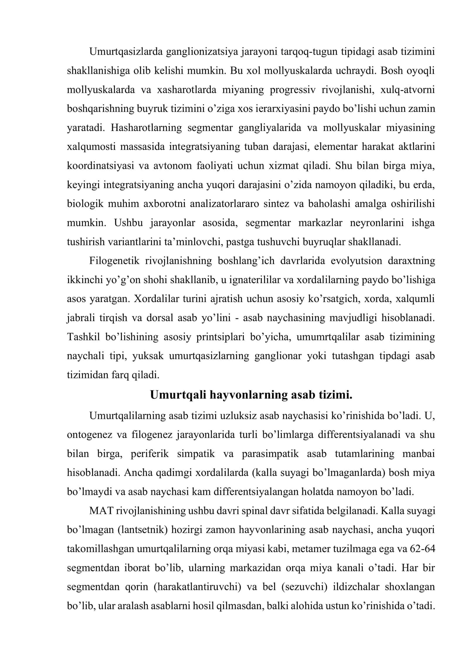 Asab tizimining umumiy fiziologiyasi 3