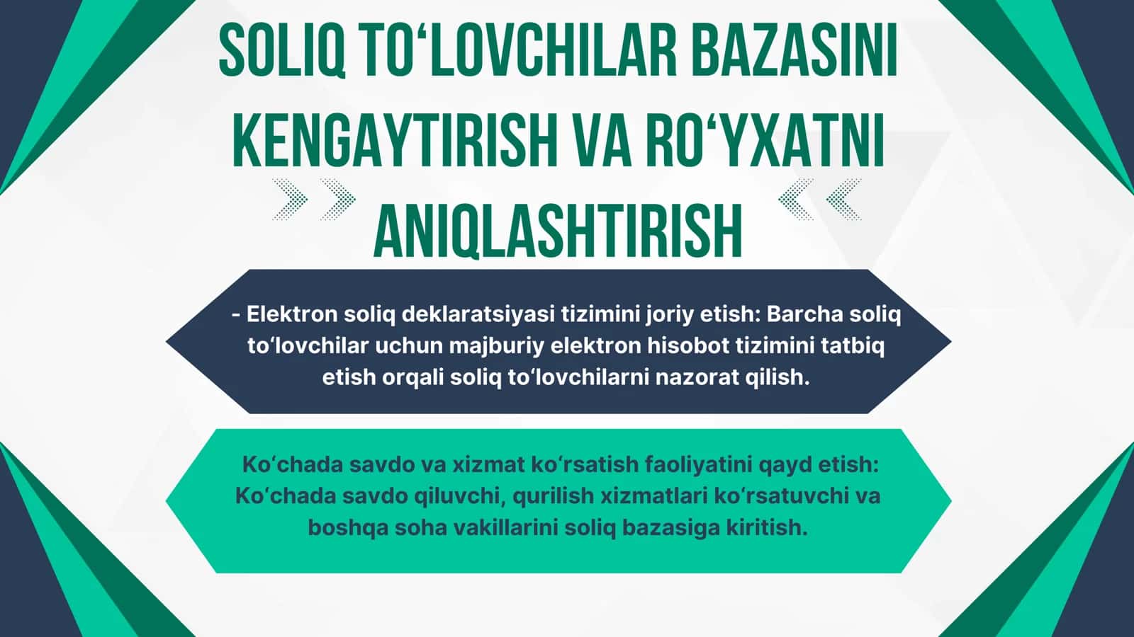 Mahalliy soliq tushumlarini Bazasini oshirish to’g’risida takliflar ishlab chiqish 3