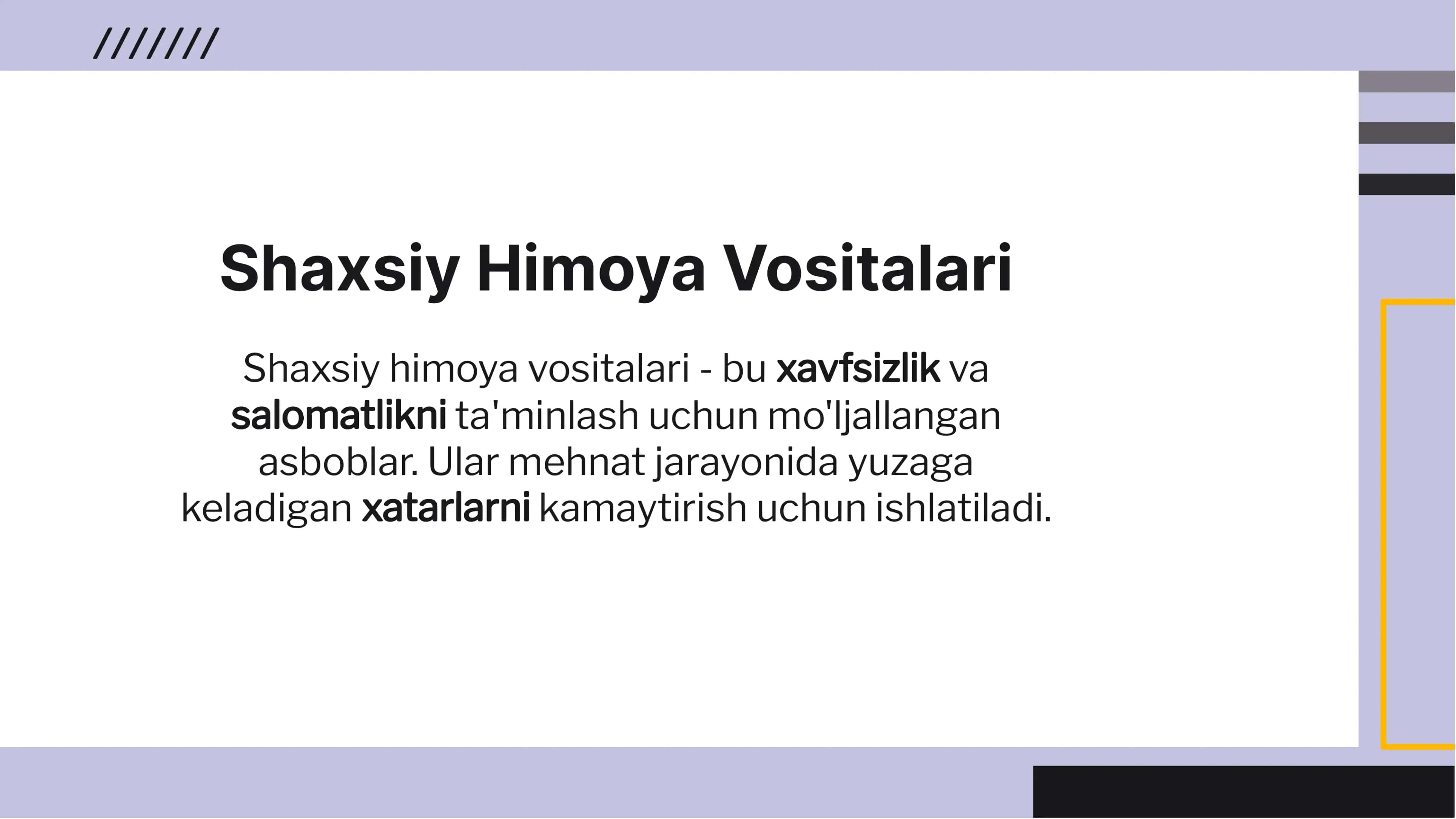Shaxsiy Himoya Vositalari 3