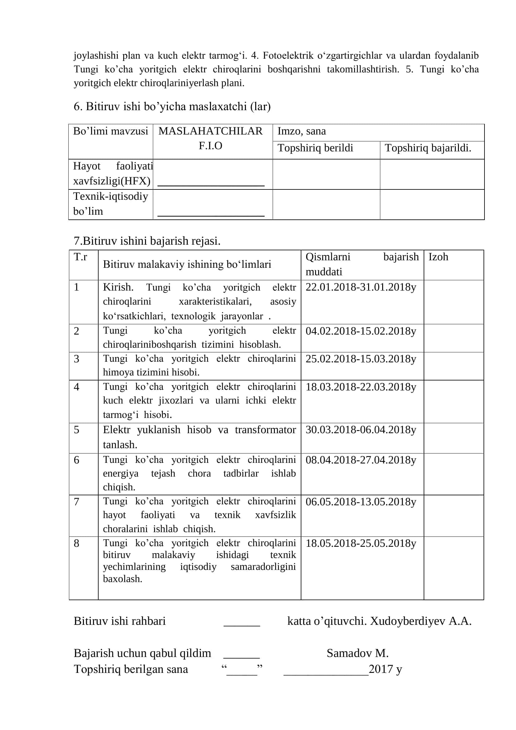 Tungi ko’cha yoritgich elektr chiroqlarini boshqarishni takomillashtirish 3