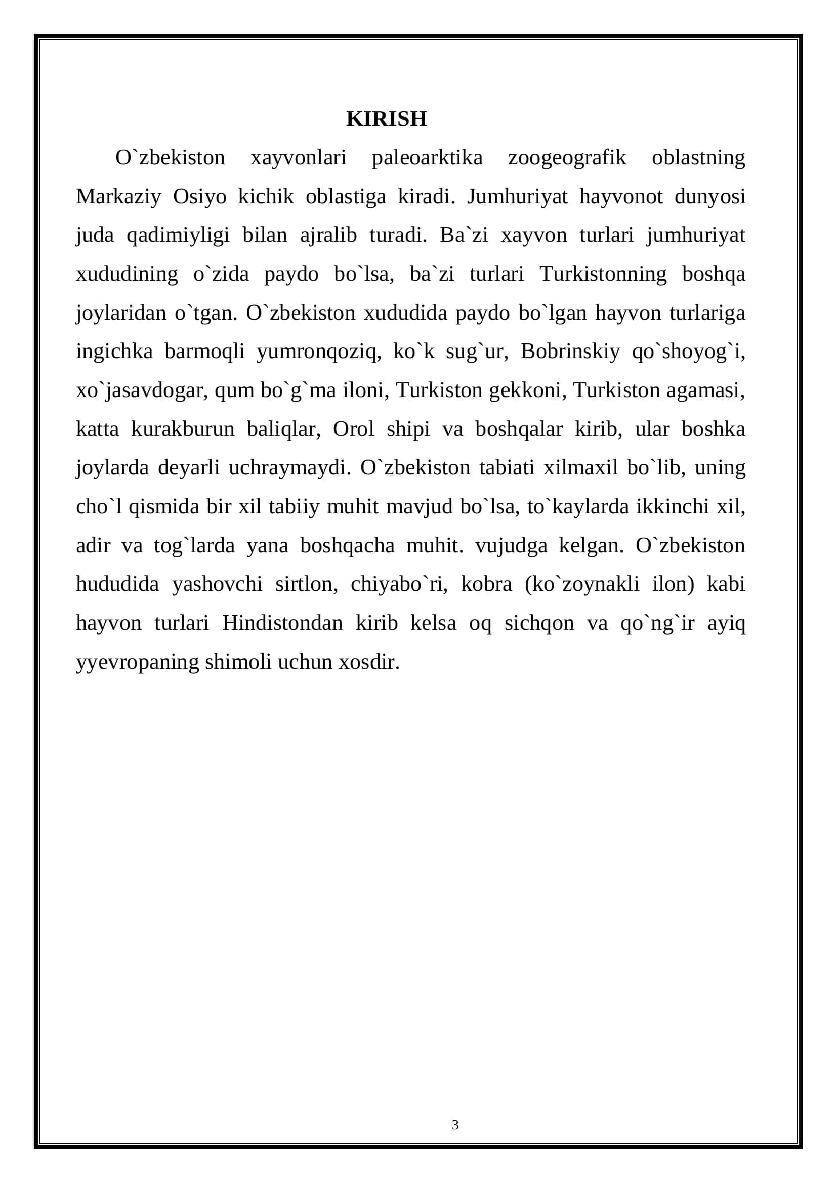 HAYVONOT DUNYOSI MONITORINGI 3