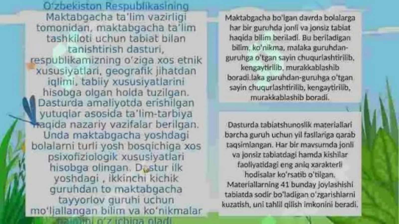OʻYINLAR ASOSIDA BOLALARNI TABIAT BILAN TANISHTIRISH TEXNOLOGIYASI 3