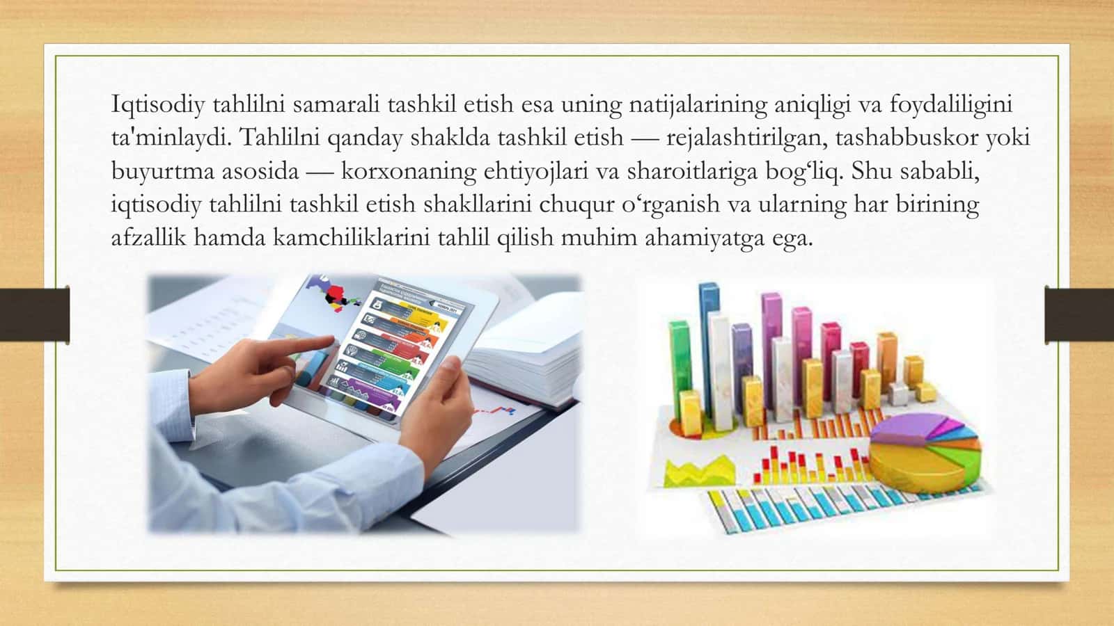 iqtisodiy tahlilni tashkil etish shakillari 3