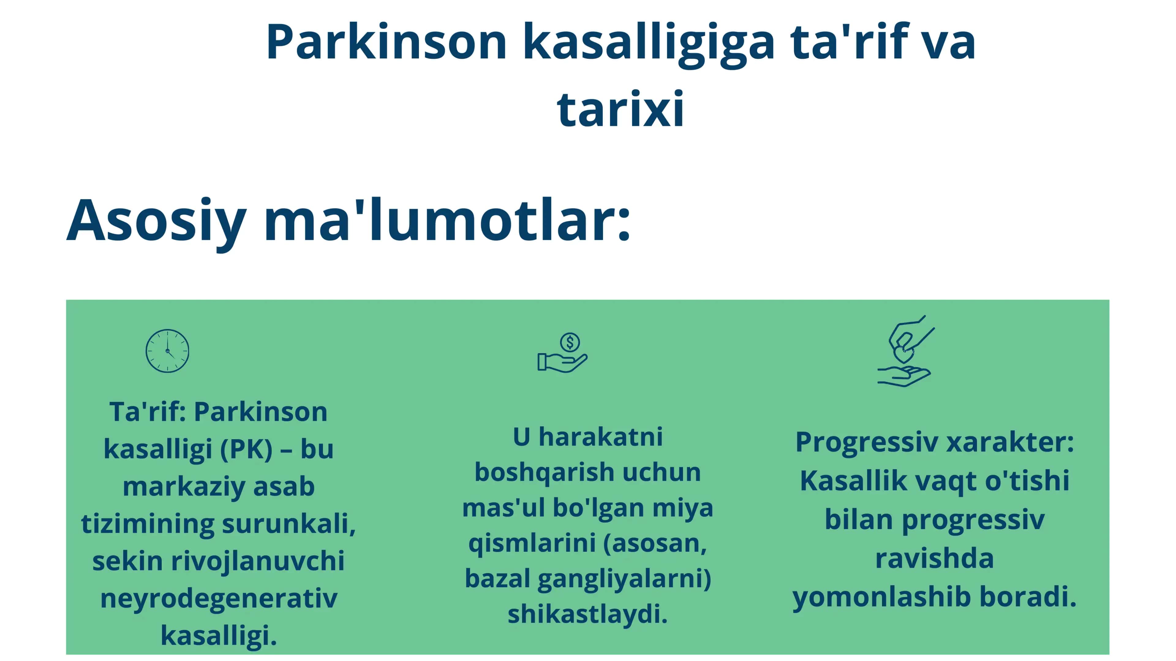 Parkinson kasalligi va uning patogenezi 3