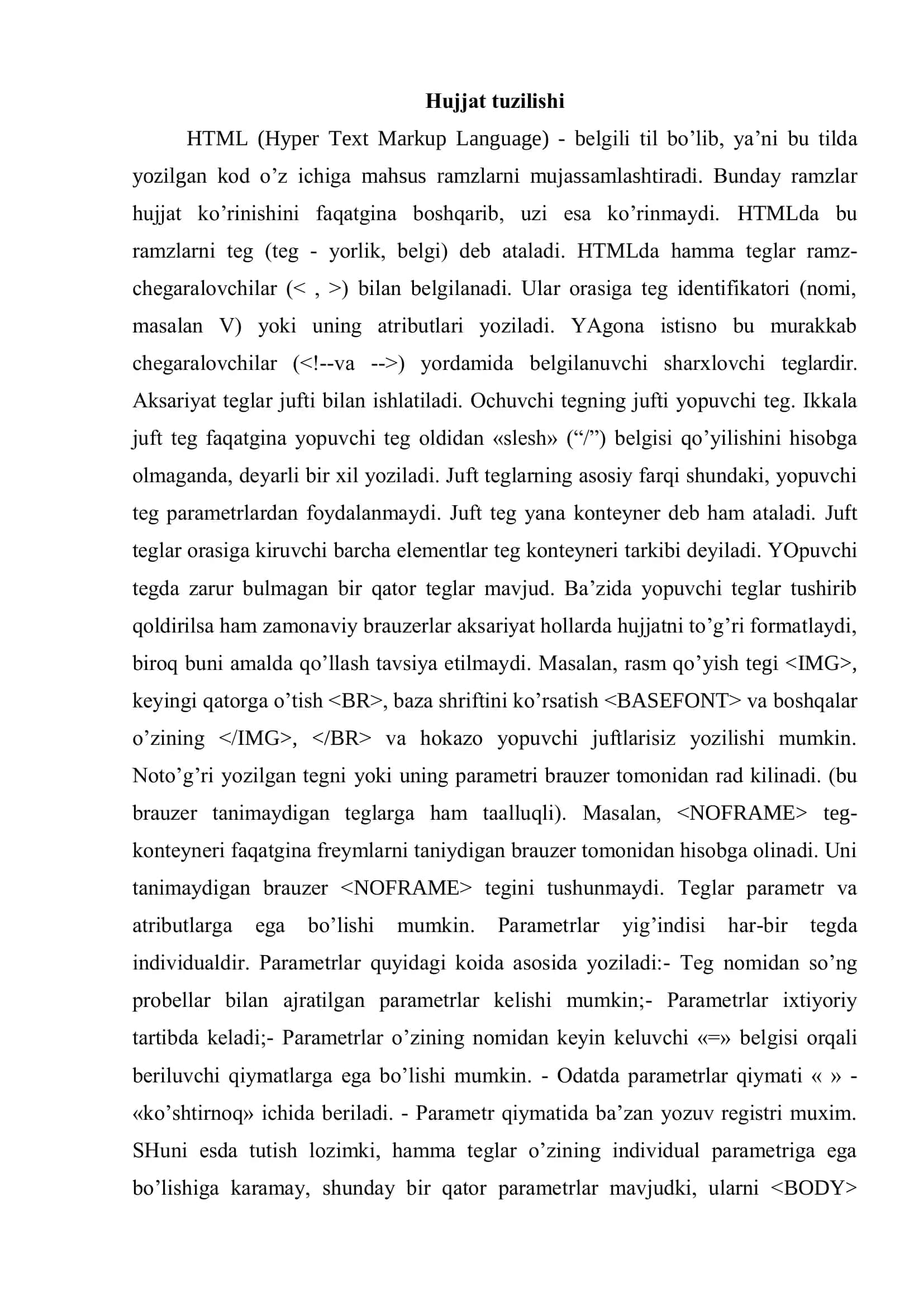 HTML gа kirish 3