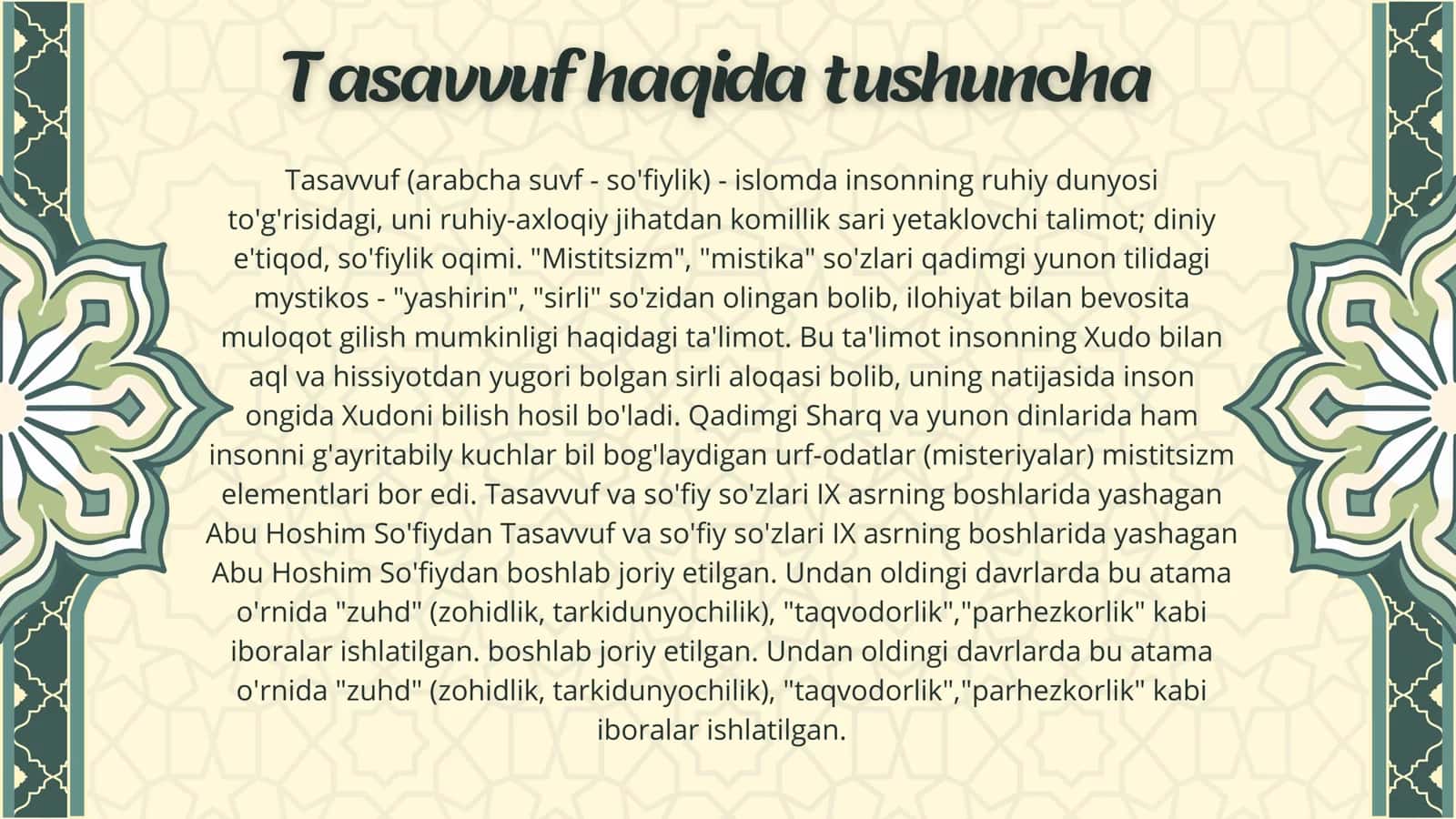 Tasavvuf haqida 3