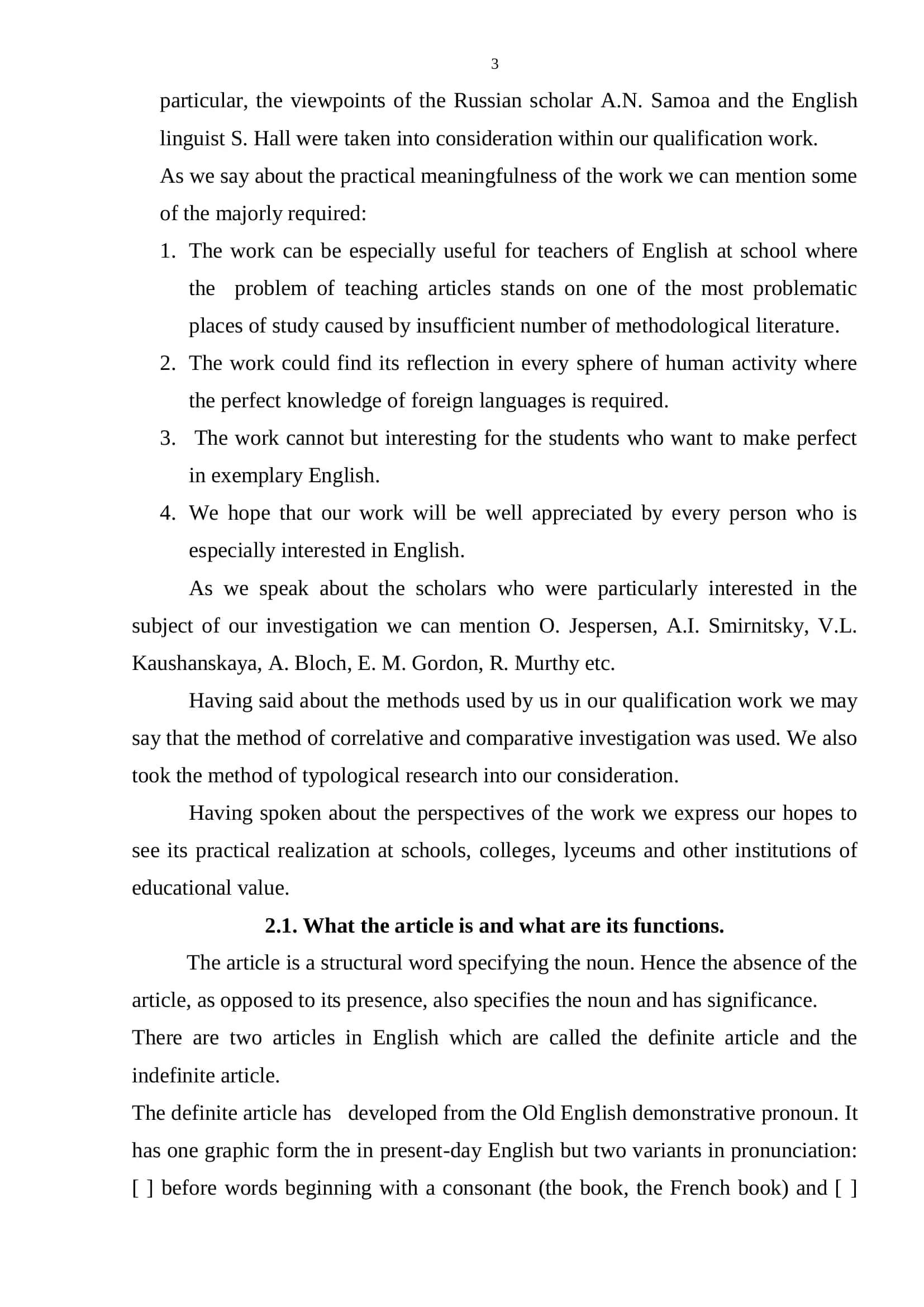 The importance of articles in English 3