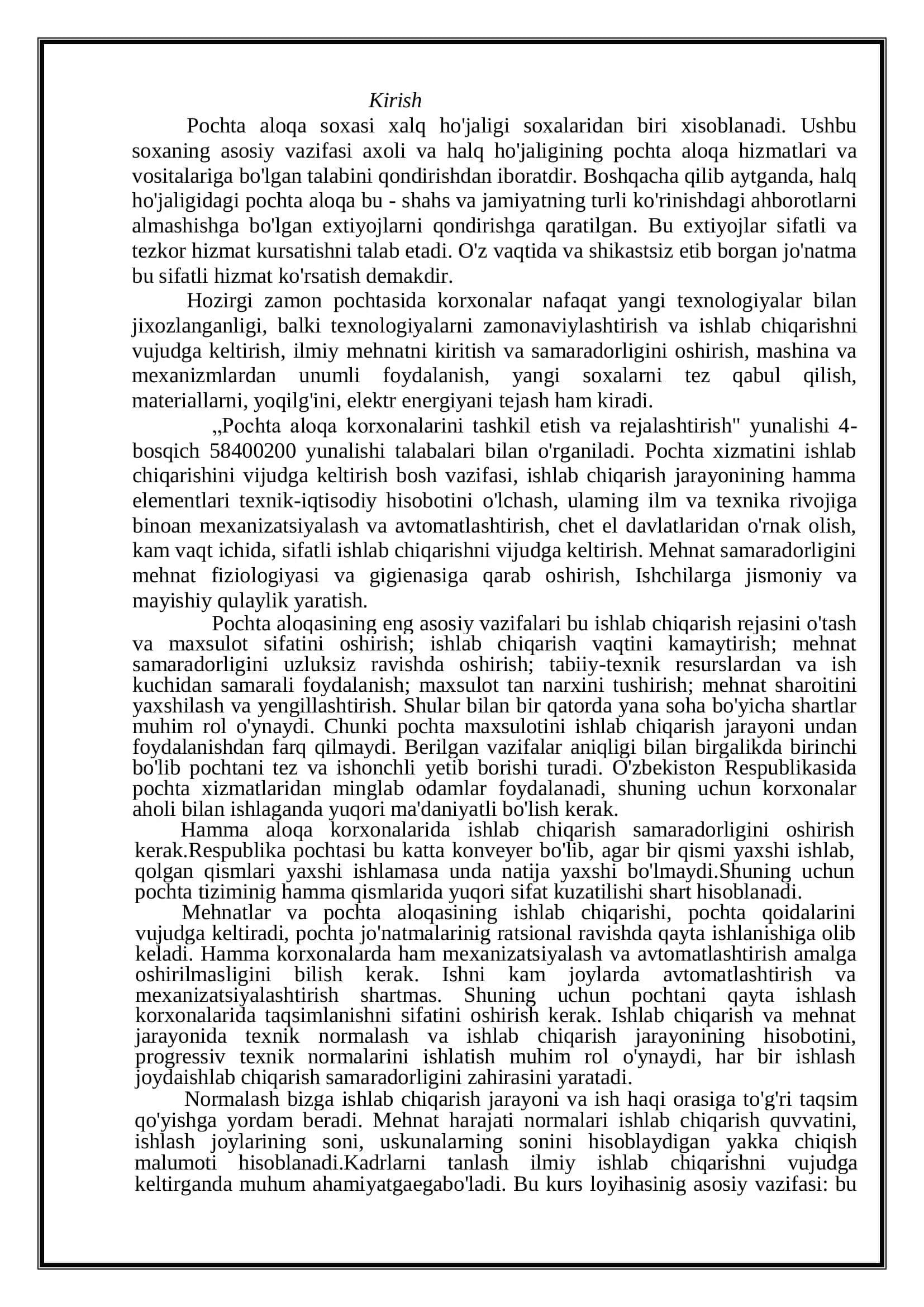 Axborotni kodlash. Oldinlovchi axborotoqimini aloqa kanallari vositasida uzatish 3