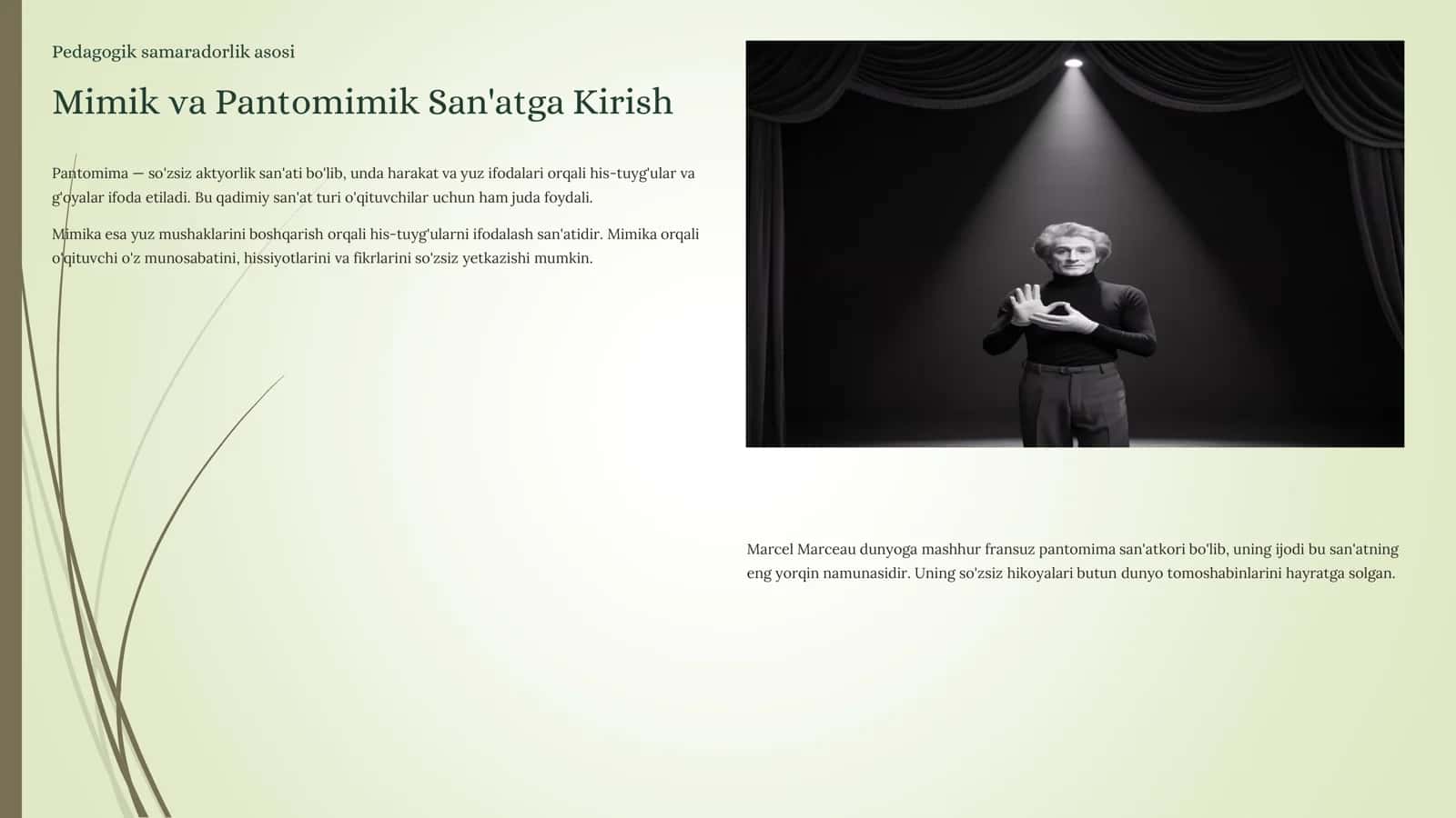 Pedagogik Texnika: Mimik va Pantomimik 3