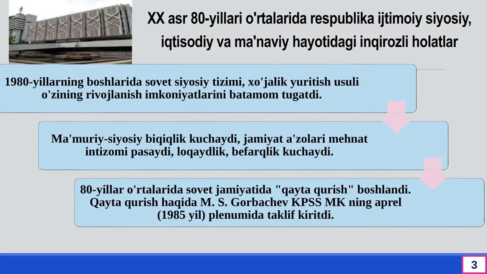 Mustaqillikka erishish arafasida O’zbekistondagi ijtimoiy-siyosiy jarayonlar 3
