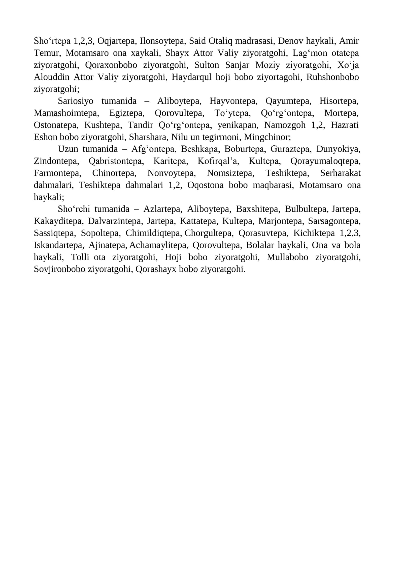 SURXON VOHASI SHIMOLIY HUDUDLARIDA JOYLASHGAN ZIYORATGOHLAR VA QADAMJOLARNING UMUMIY TAVSIFI 3