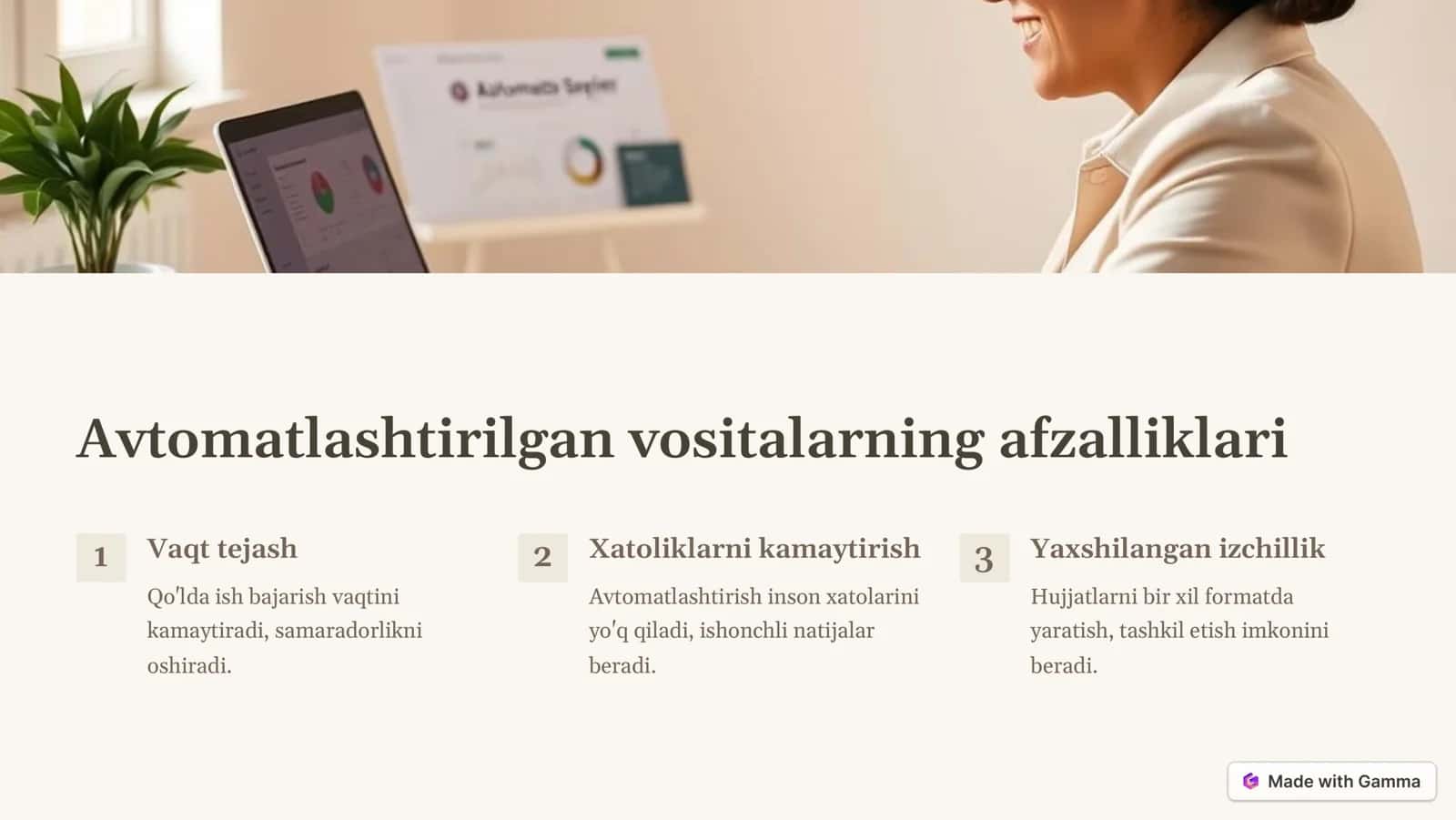 Avtomatlashtirilgan Vositalar va Shablonlar 3