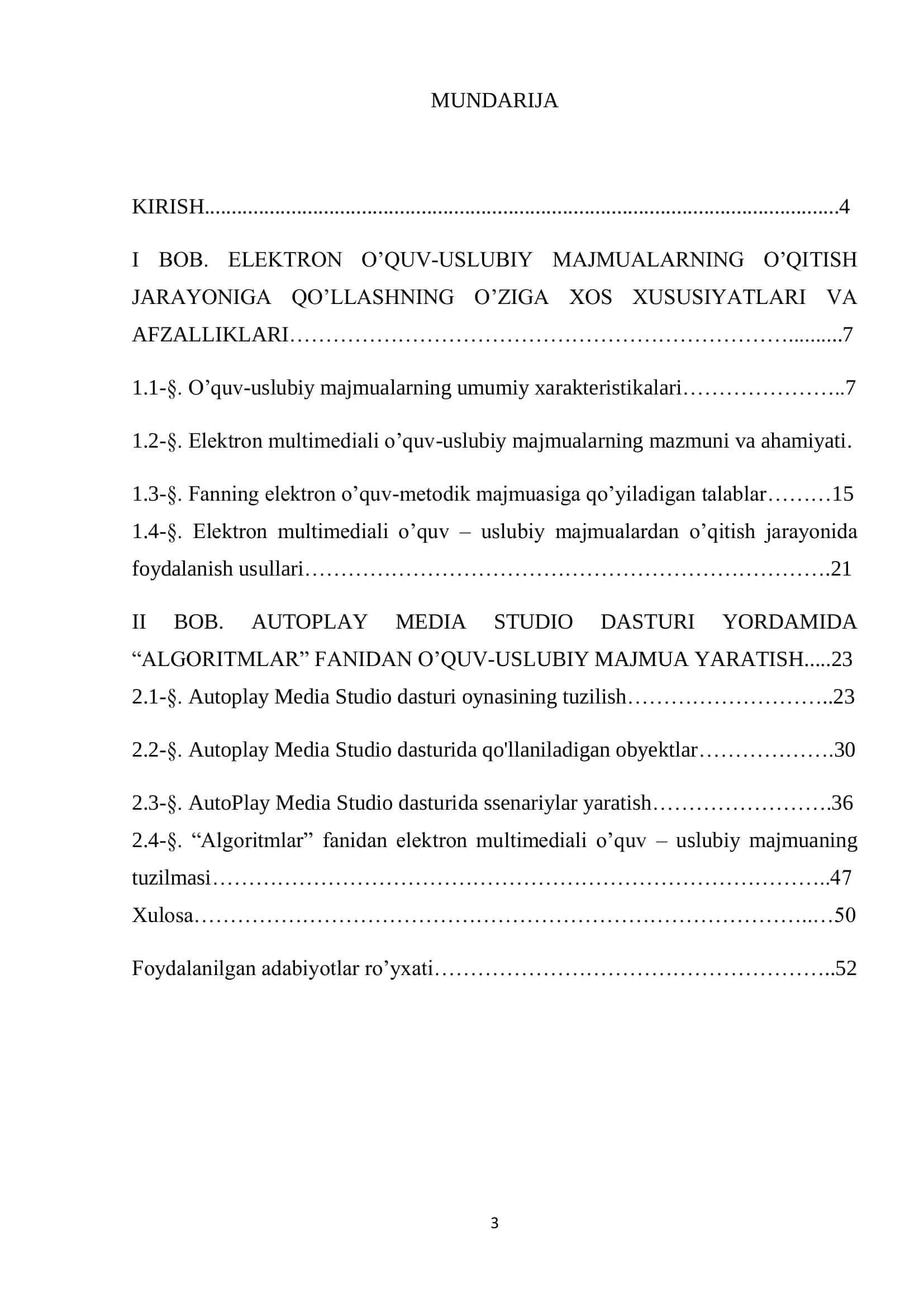 “Algоritmlar fanidan multimediali elektrоn o’quv-uslubiy 3