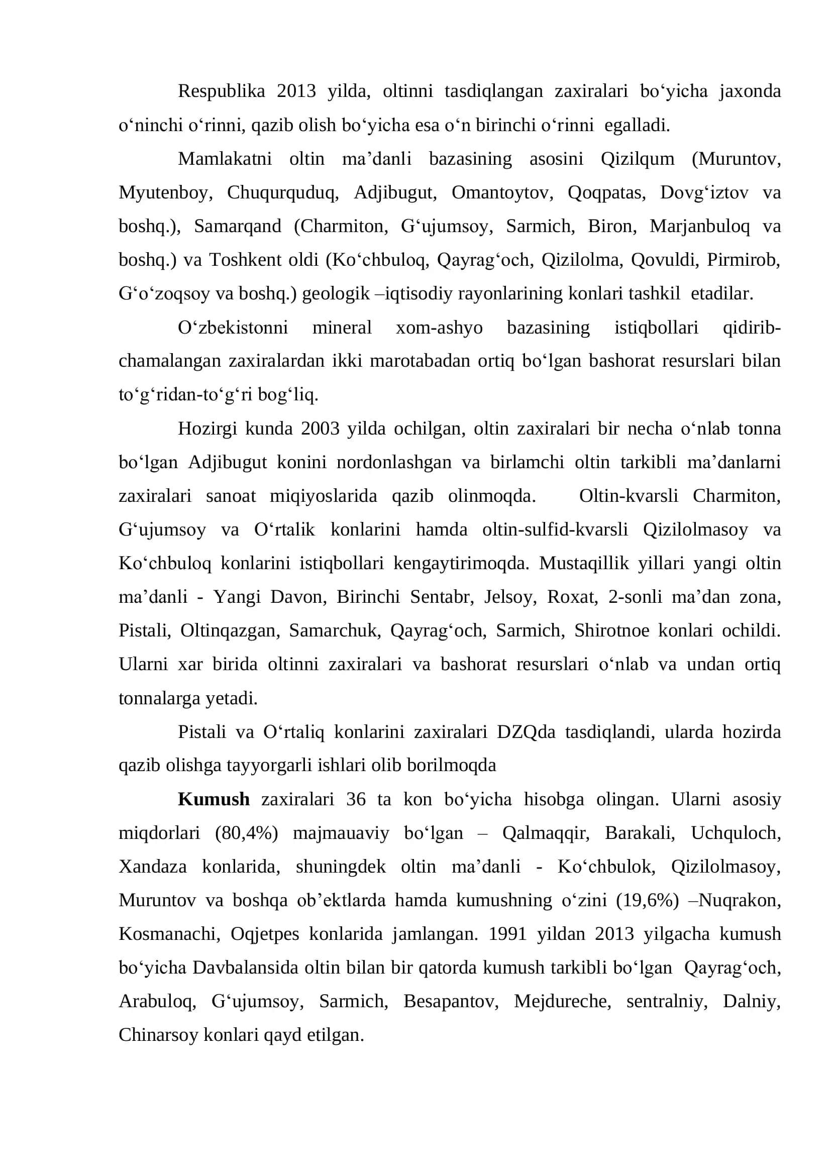 O‘ZBEKISTON RESPUBLIKASINING XOM-ASHYO BAZASI 3