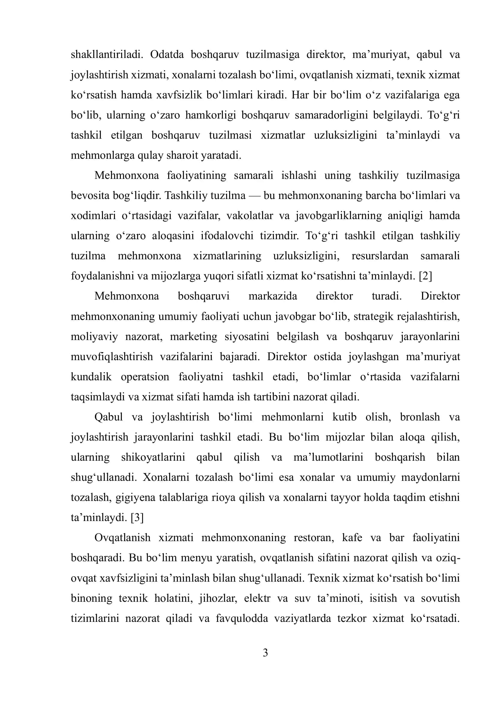 Mehmonxona Faoliyatida Mehmonxona Boshqaruv 3