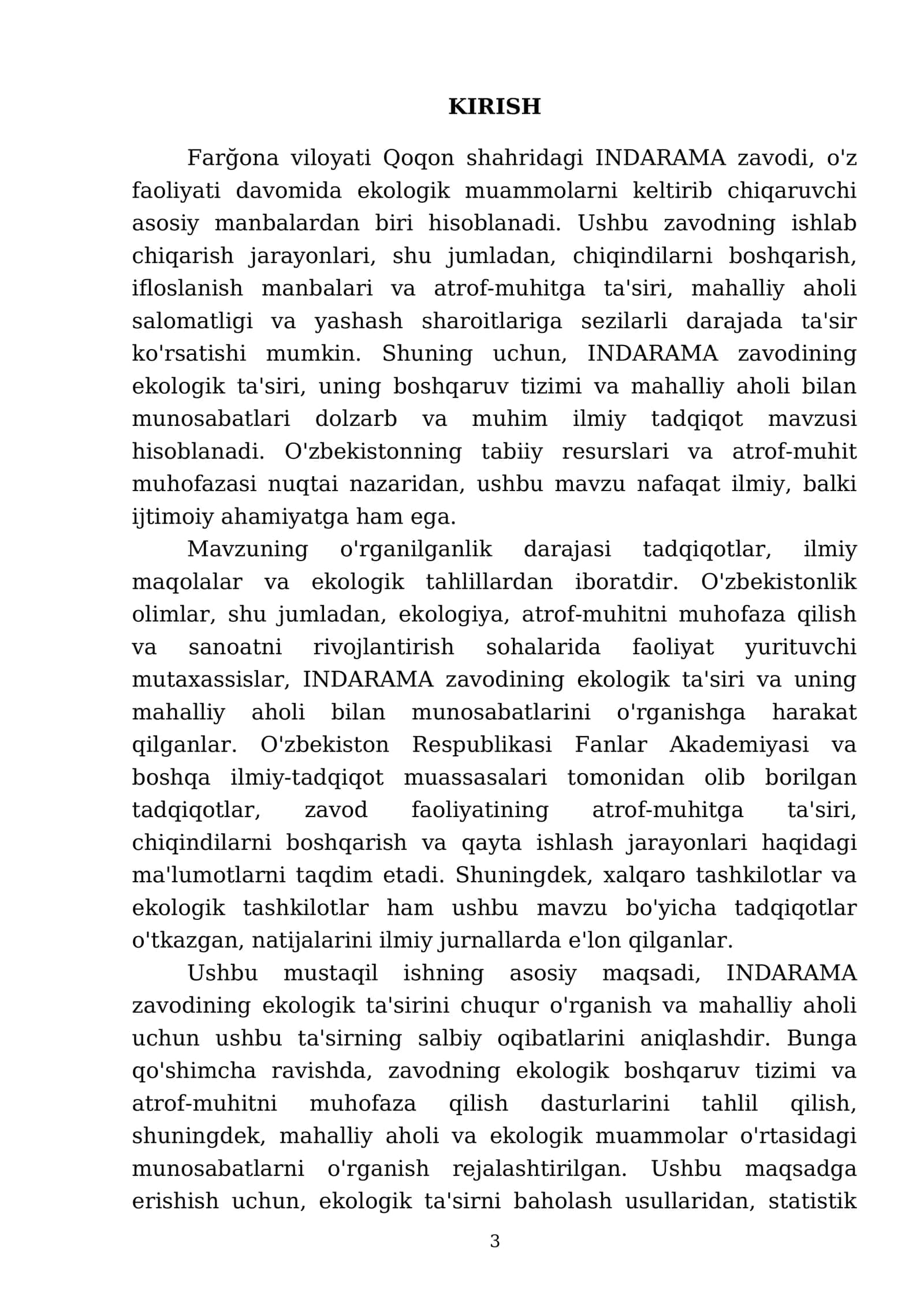 Farğona viloyati Qoqon shahar INDARAMA zavodini ekologiyaga boğlab mustaqil ish 3