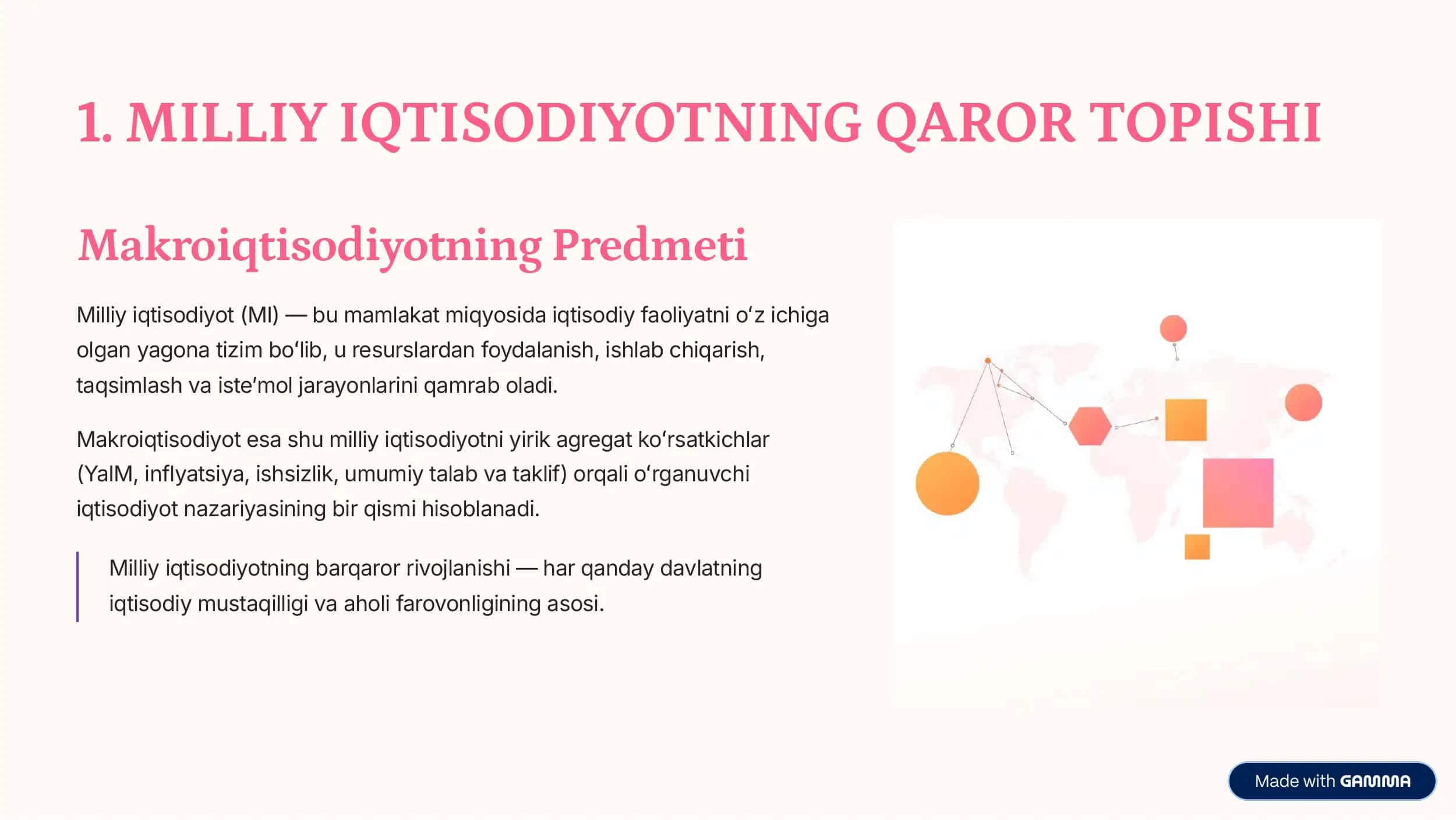 Milliy iqtisodiyot mazmuni va makro iqtisodiy koʻrsatkichlar 3