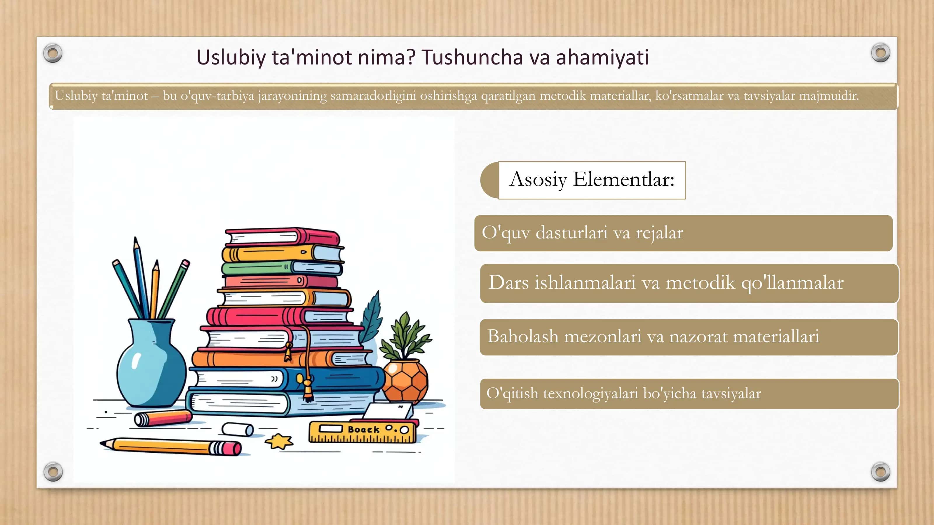 O'quv-tarbiya jarayonini takomillashtirishda uslubiy ta'minot roli 3