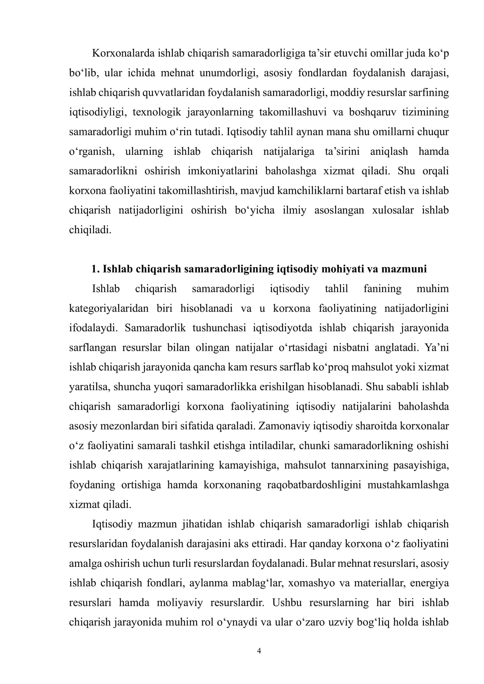 ISHLAB CHIQARISH SAMARADORLIGINI OSHIRISH IMKONIYATLARINI ANIQLASH 3