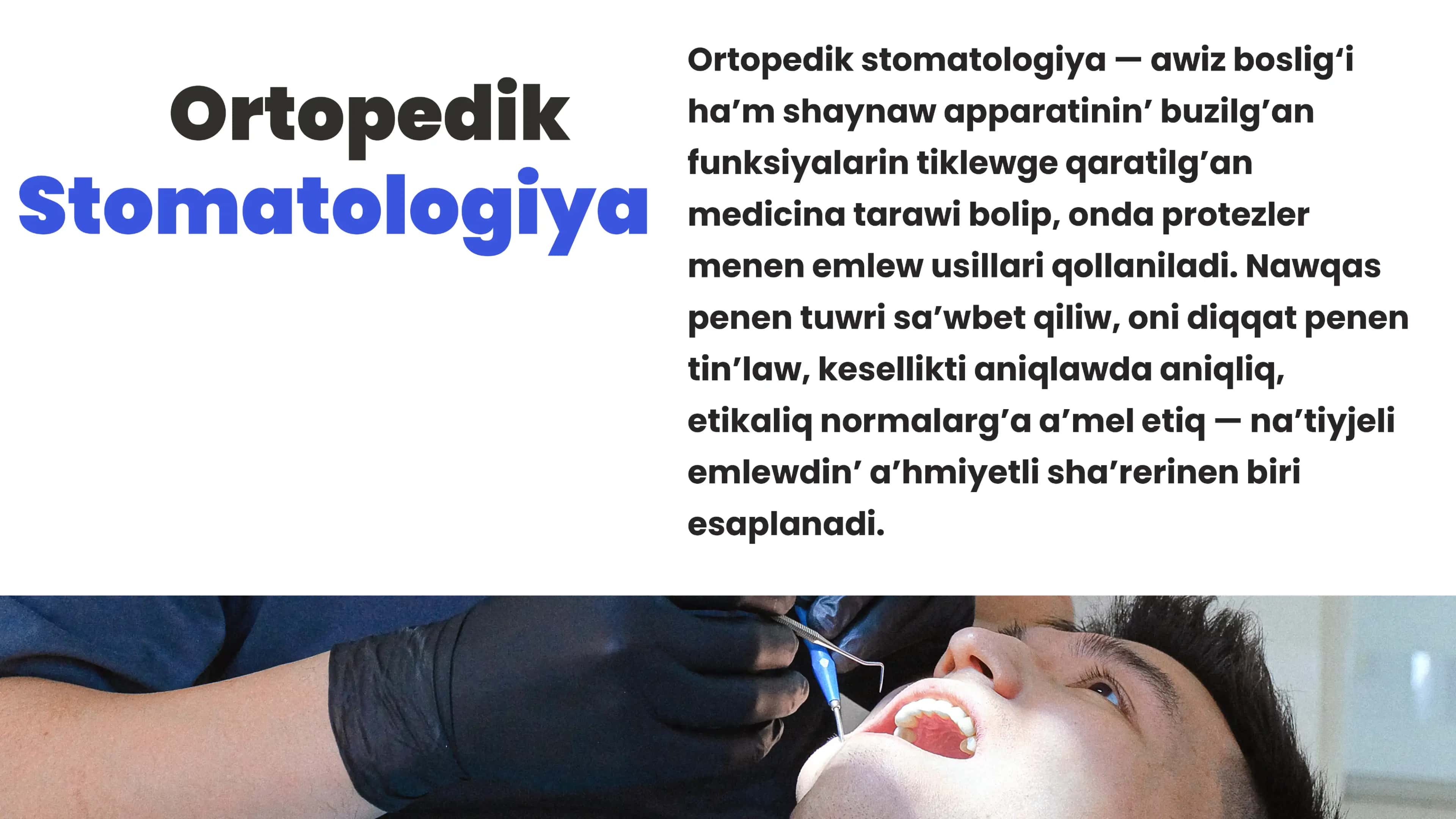 NAWQASTI ORTOPEDIK STOMATOLOGIK QABIL QILIW. DEONTOLOGIYA 3