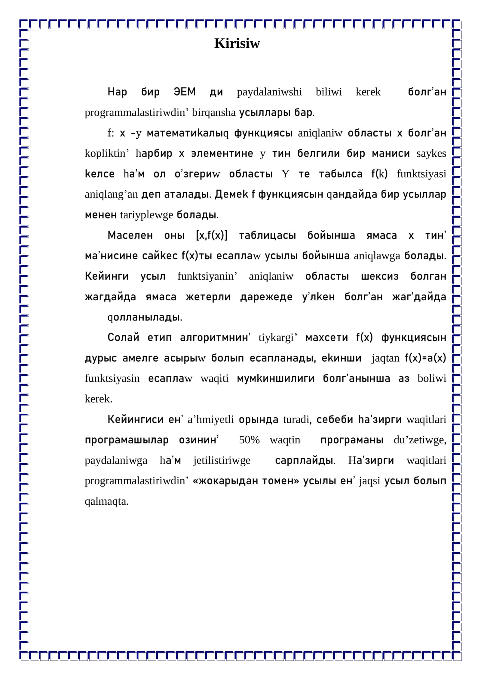 Strukturaliq programmalastiriw 3