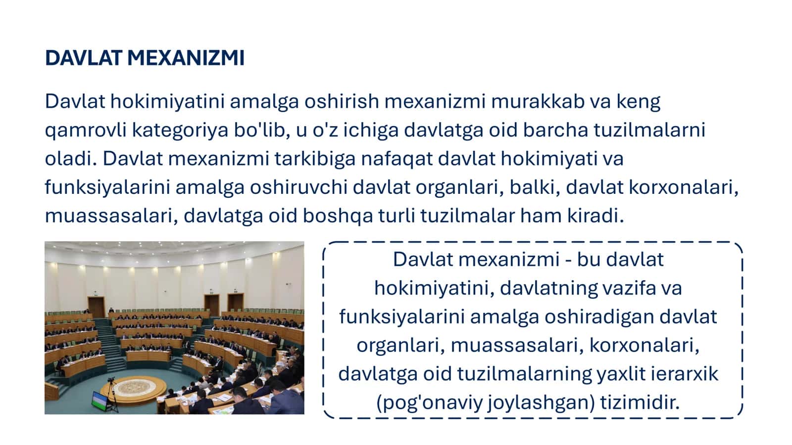 Davlat mexanizmi va huquqiy tizimining o'ziga xos xususiyatlari 3