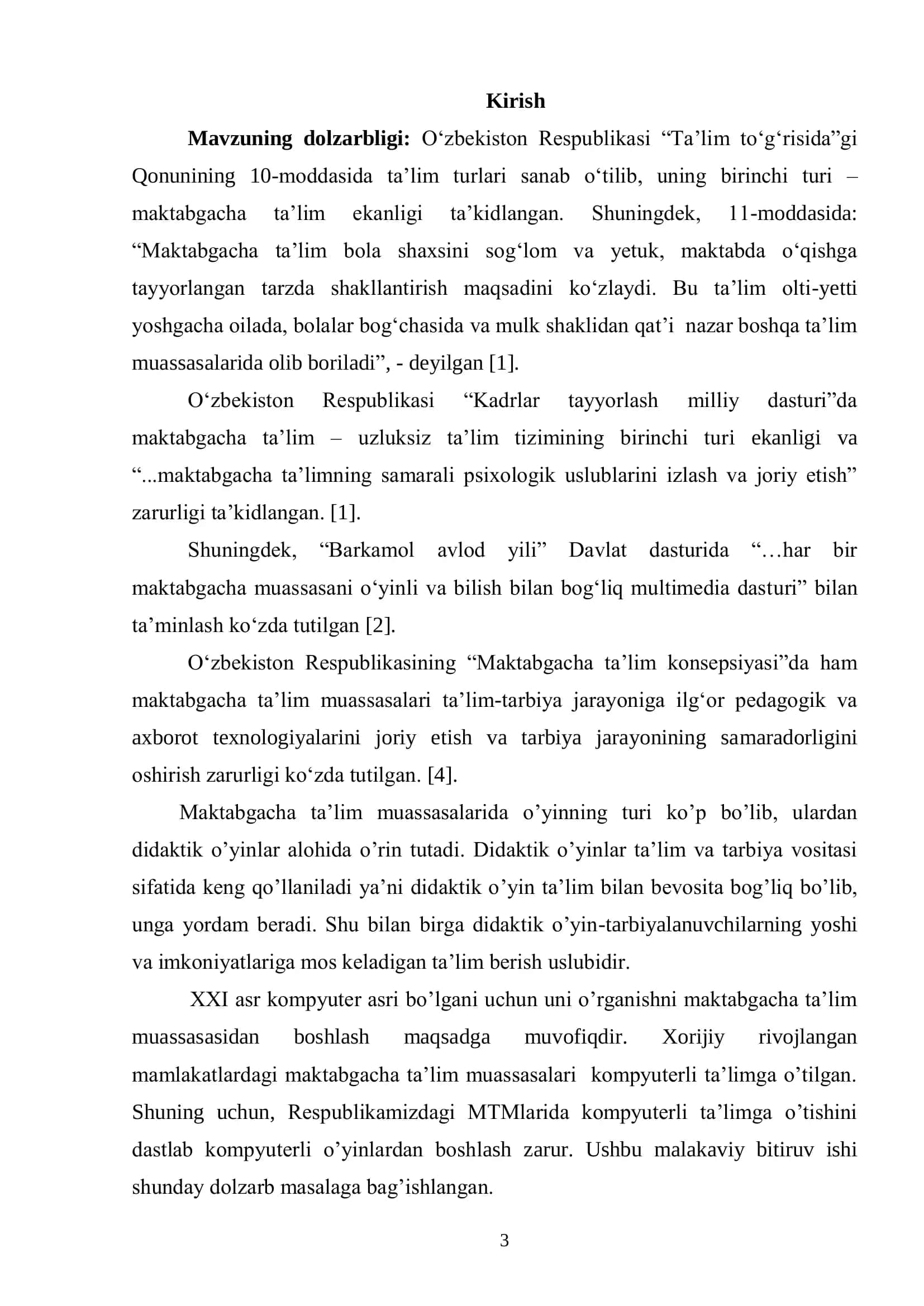 Informatika o‟qitish metodikasi 3