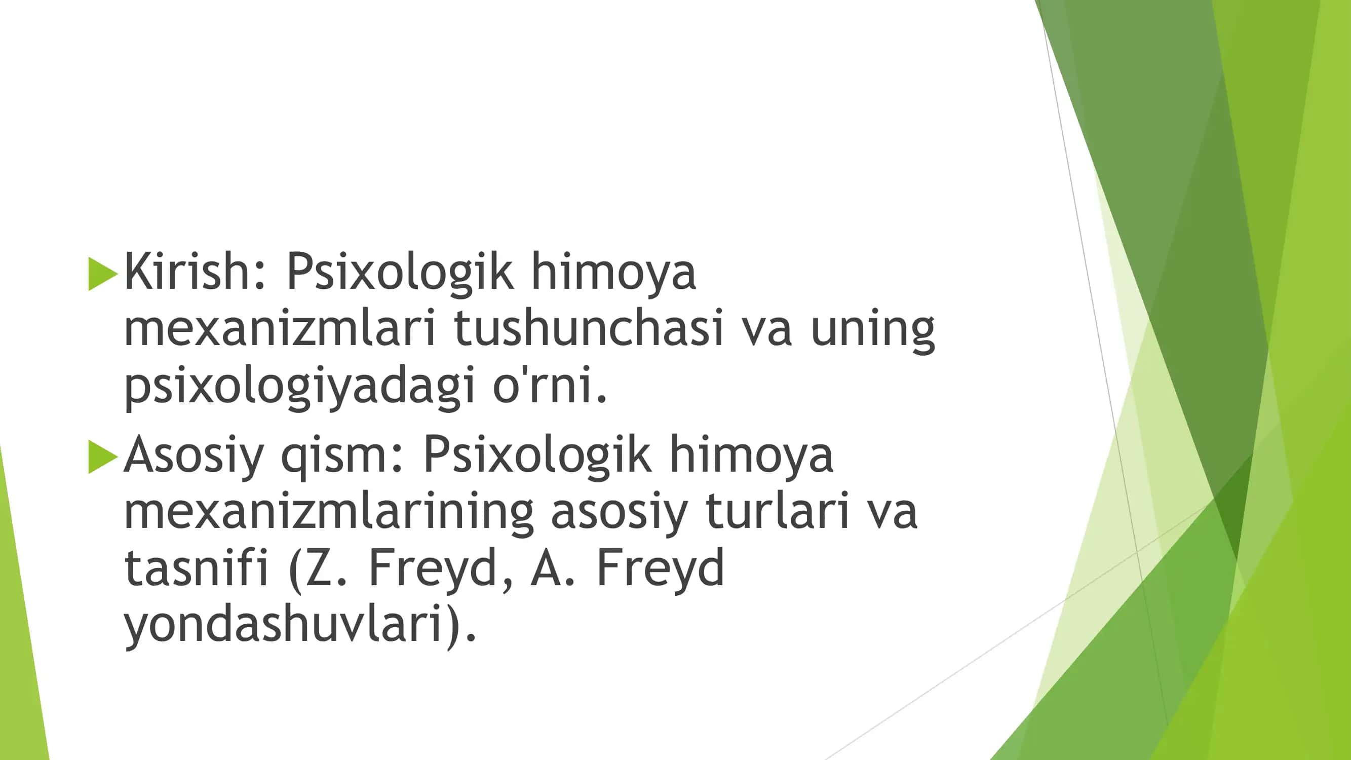 Psixologik himoya mexanizmlari 3