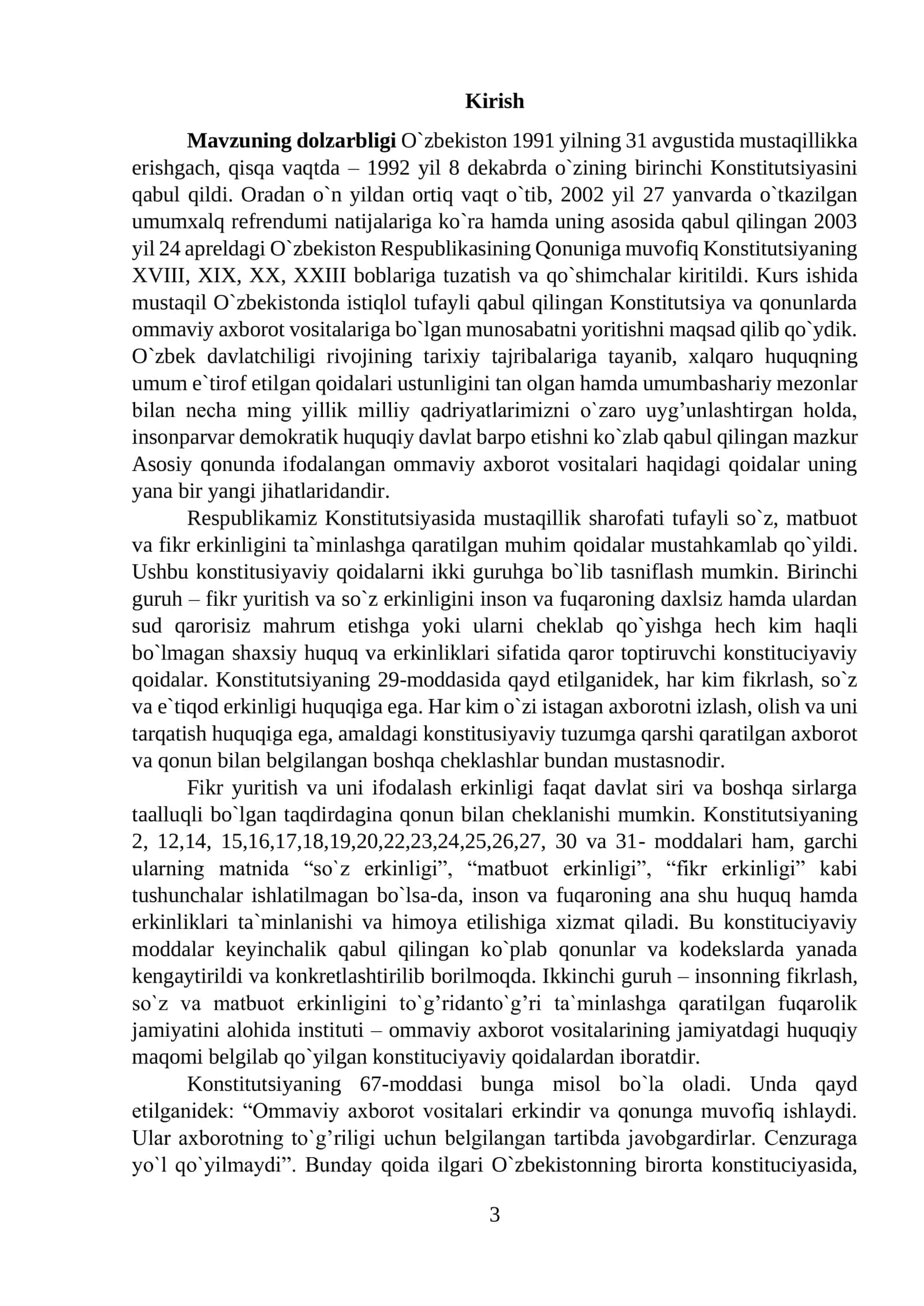 O‘ZBEKISTON RESPUBLIKASI OMMAVIY AXBOROT VOSITALARI SHAKILLANISHI TARIXIDAN 3