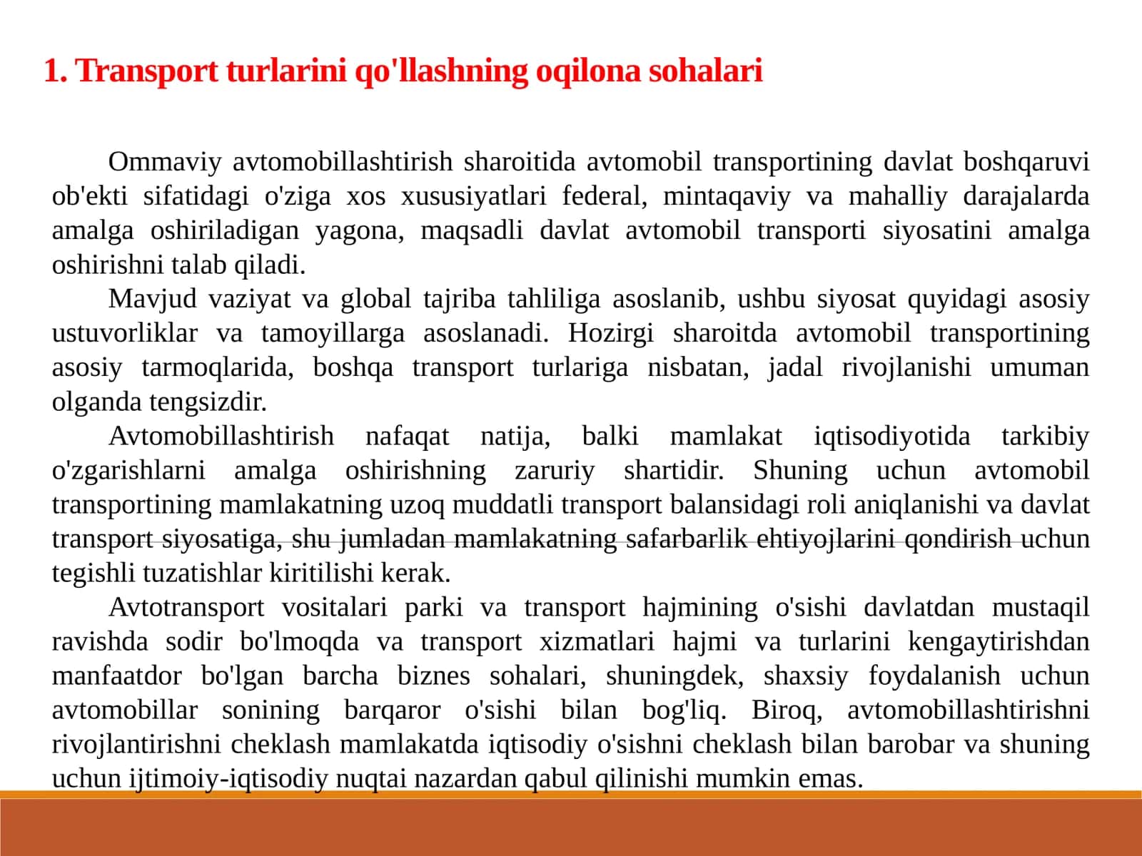 TRANSPORT VA XIZMAT KO'RSATISH SOHALARI GEOGRAFIYASI FANIDAN TAYYORLAGAN 3