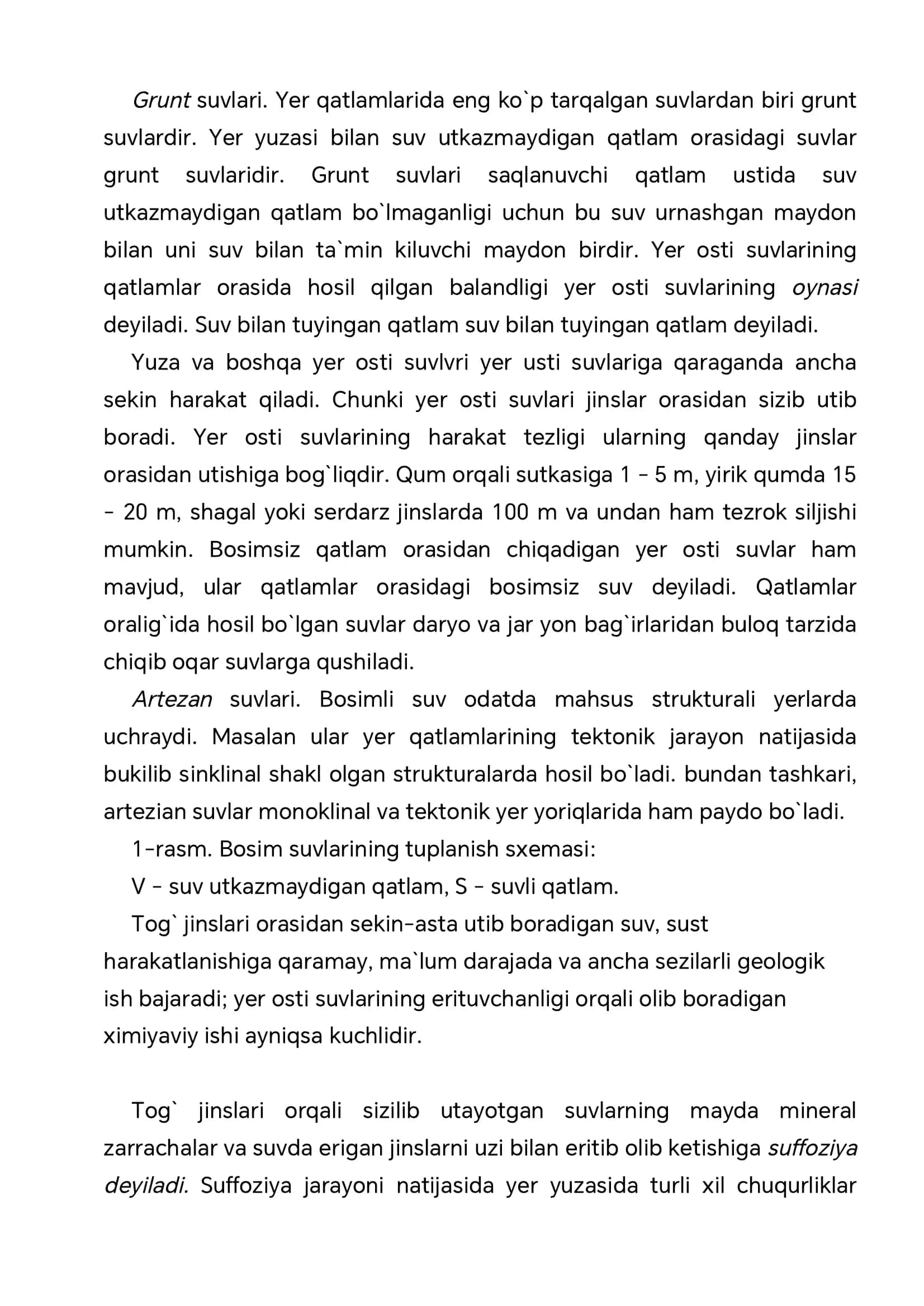 Yer osti suvlari va muzliklarning geologik ishi 3