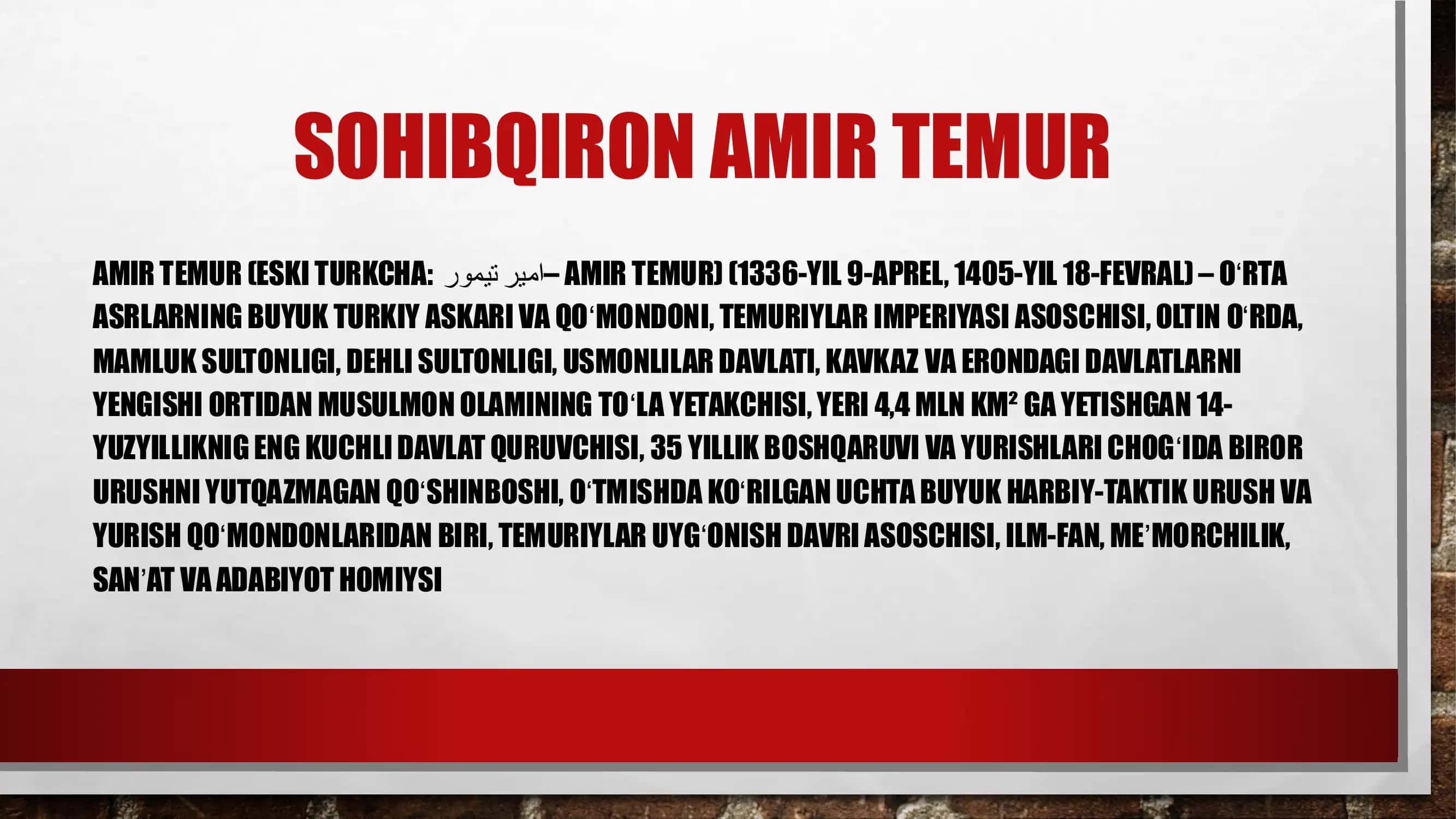 AMIR TEMUR 3
