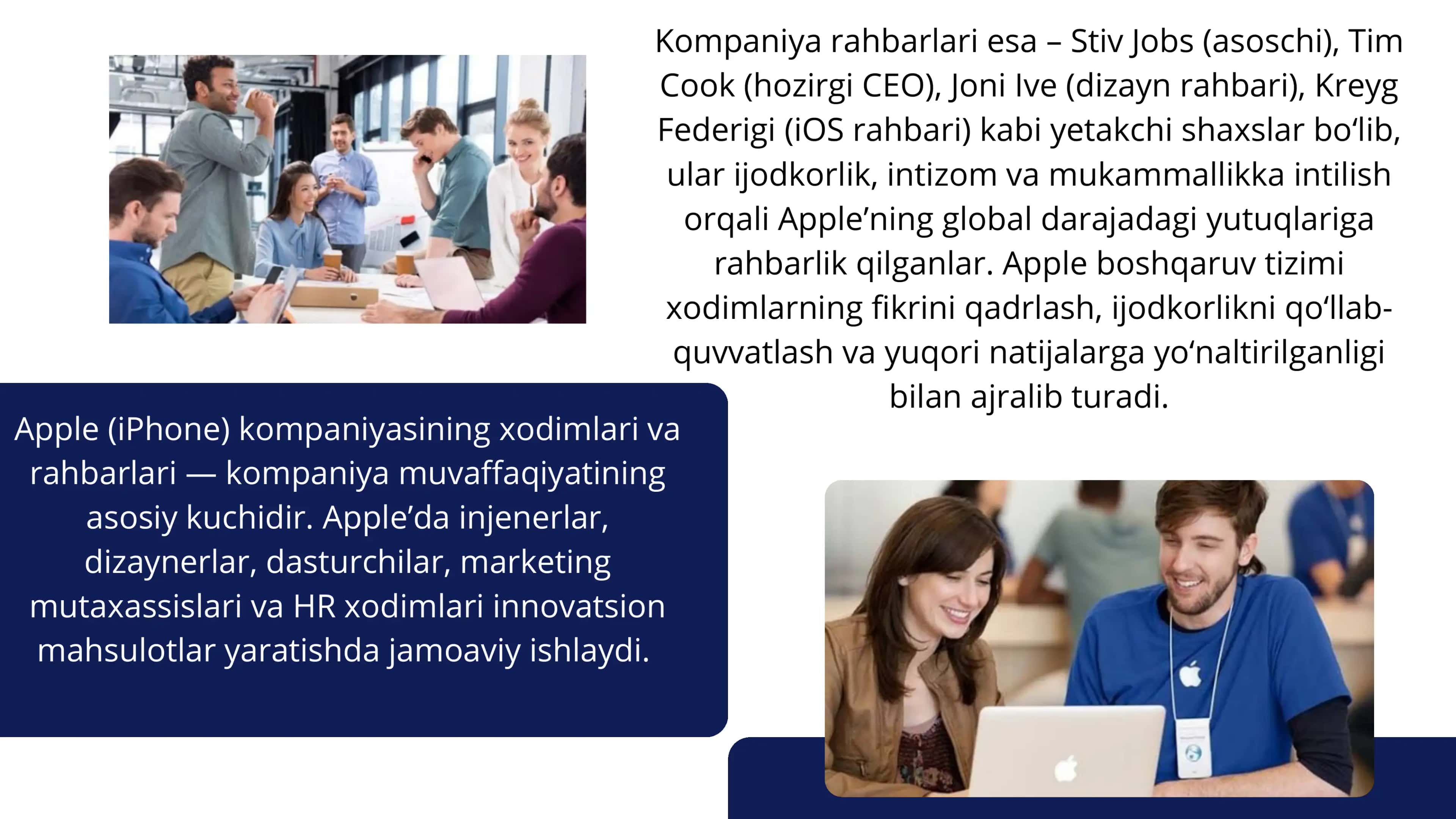 Iphone kompaniyasida xodimlarni  samarali ish faoliyatini olib borishdagi  motivatsiya va rag‘batlantirish  usullaridan foydalanish 3