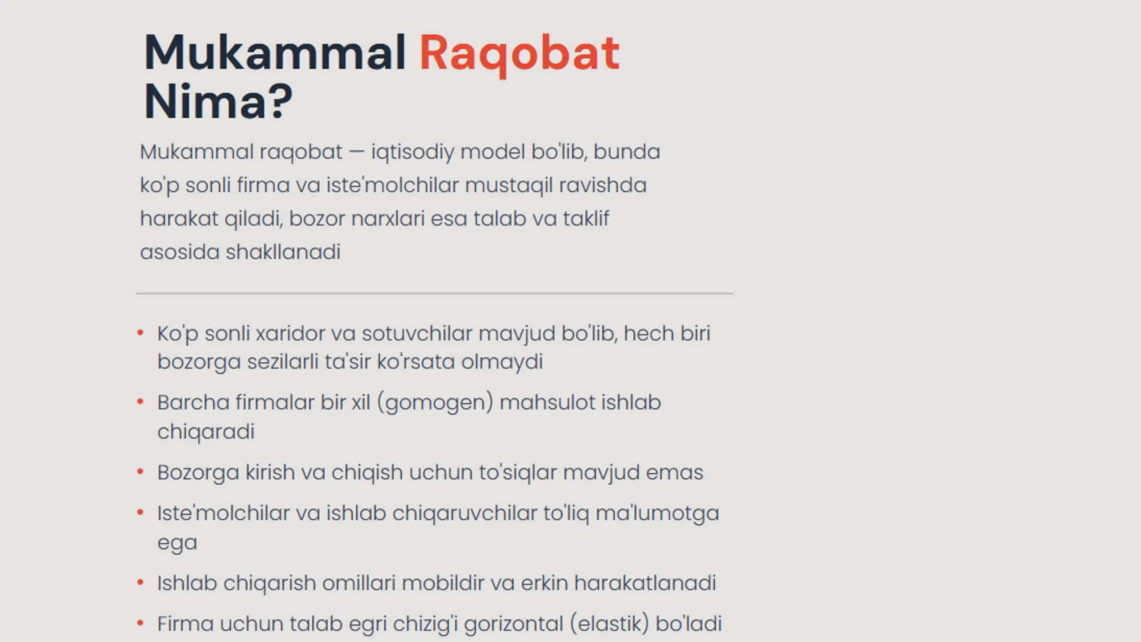 Raqobatlashgan firmaning qisqa muddatli oraliqdagi taklifi 3