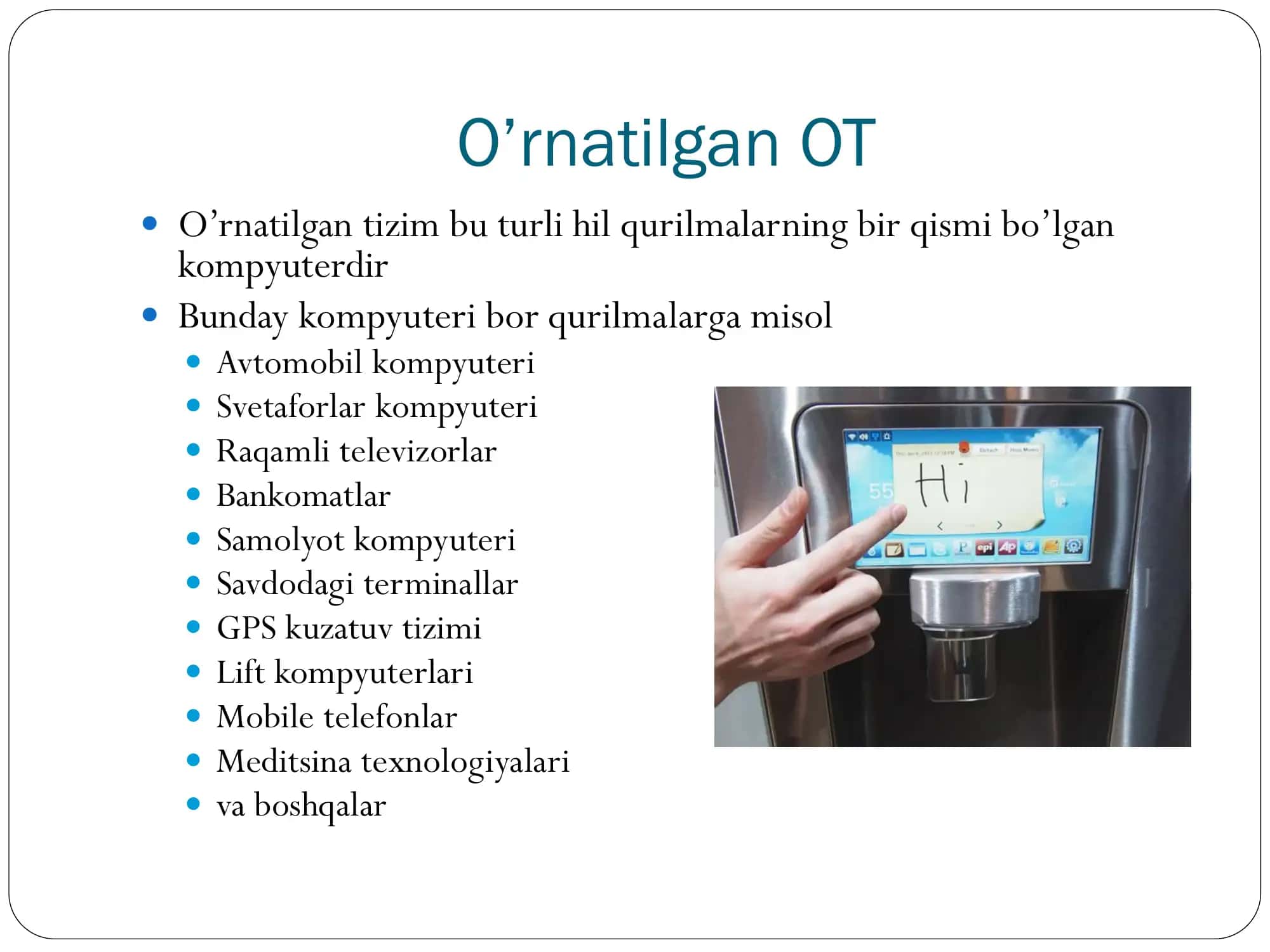 O'rnatilgan operatsion tizimlar 3