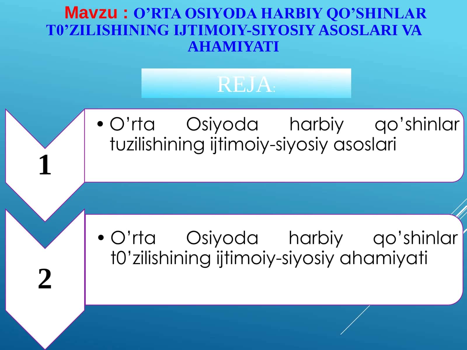 O’RTA OSIYODA HARBIY QO’SHINLAR T0’ZILISHINING IJTIMOIY-SIYOSIY ASOSLARI VA AHAMIYATI 3