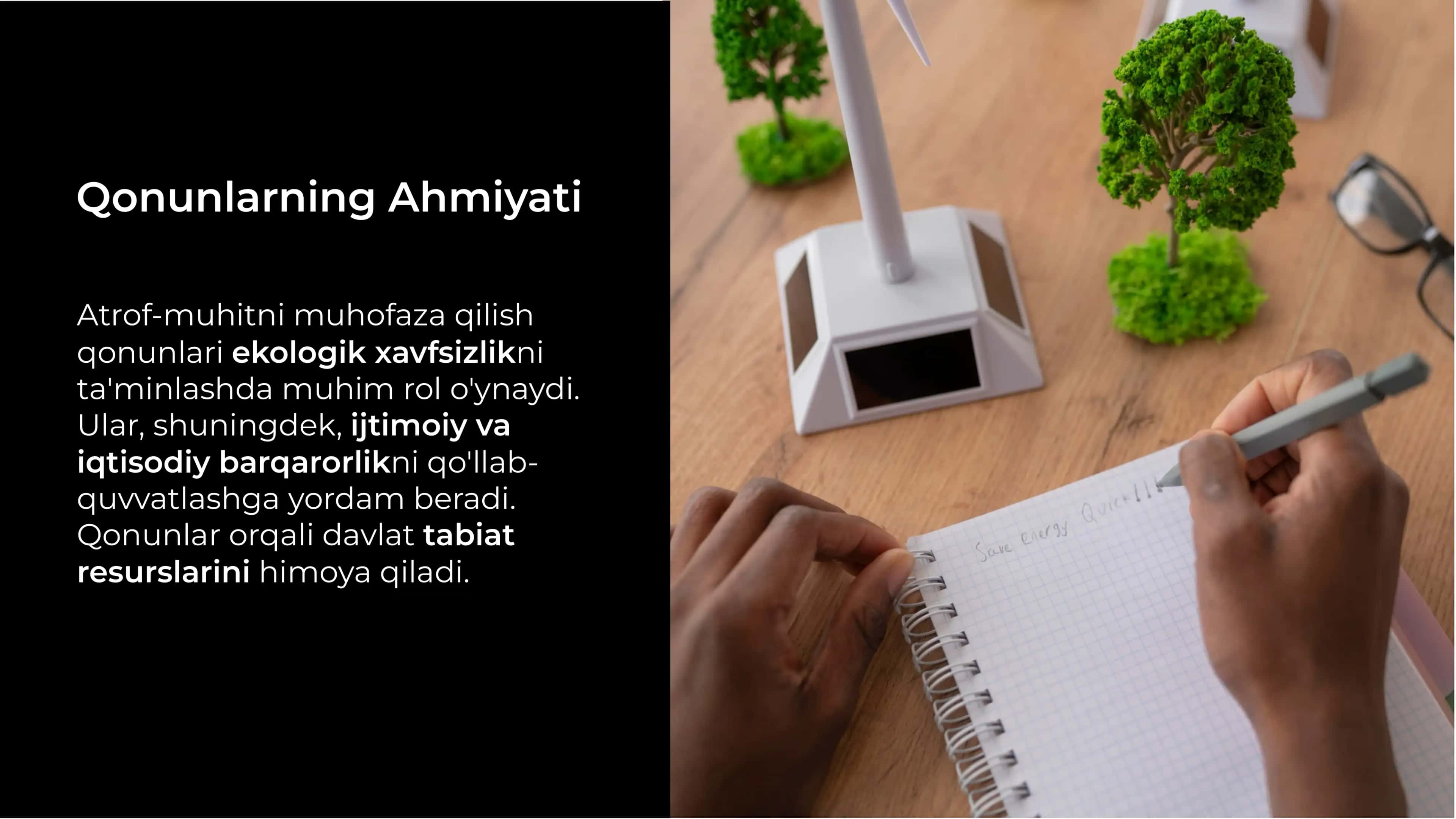 Oʻzbekiston Respublikasi atrof muxitni muxofaza qilish boʻyicha asosiy qonunlar va davlat qarori 3