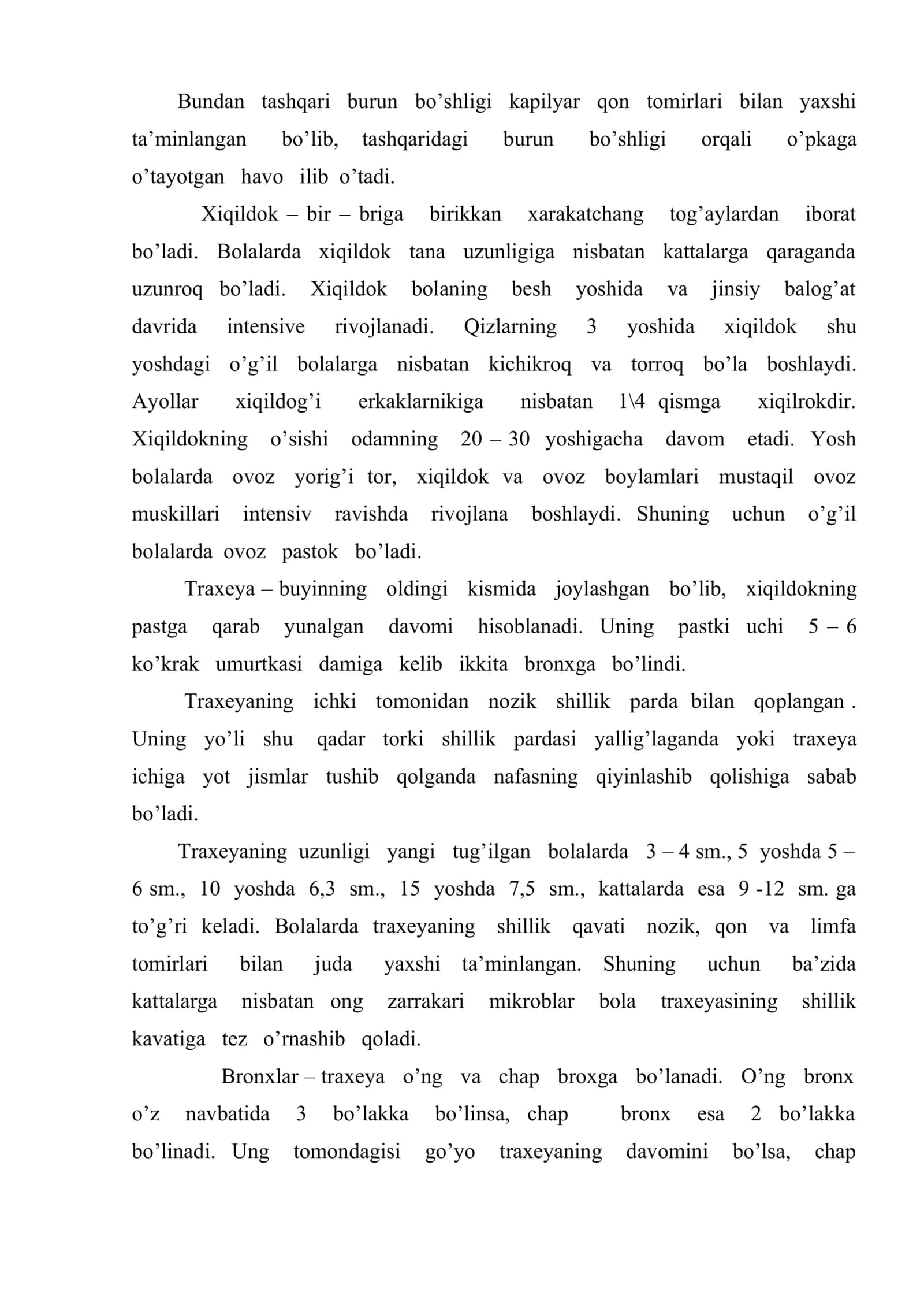 Nafas olish organlari va ovoz apparatining yosh hususiyatlari va gigienasi 3