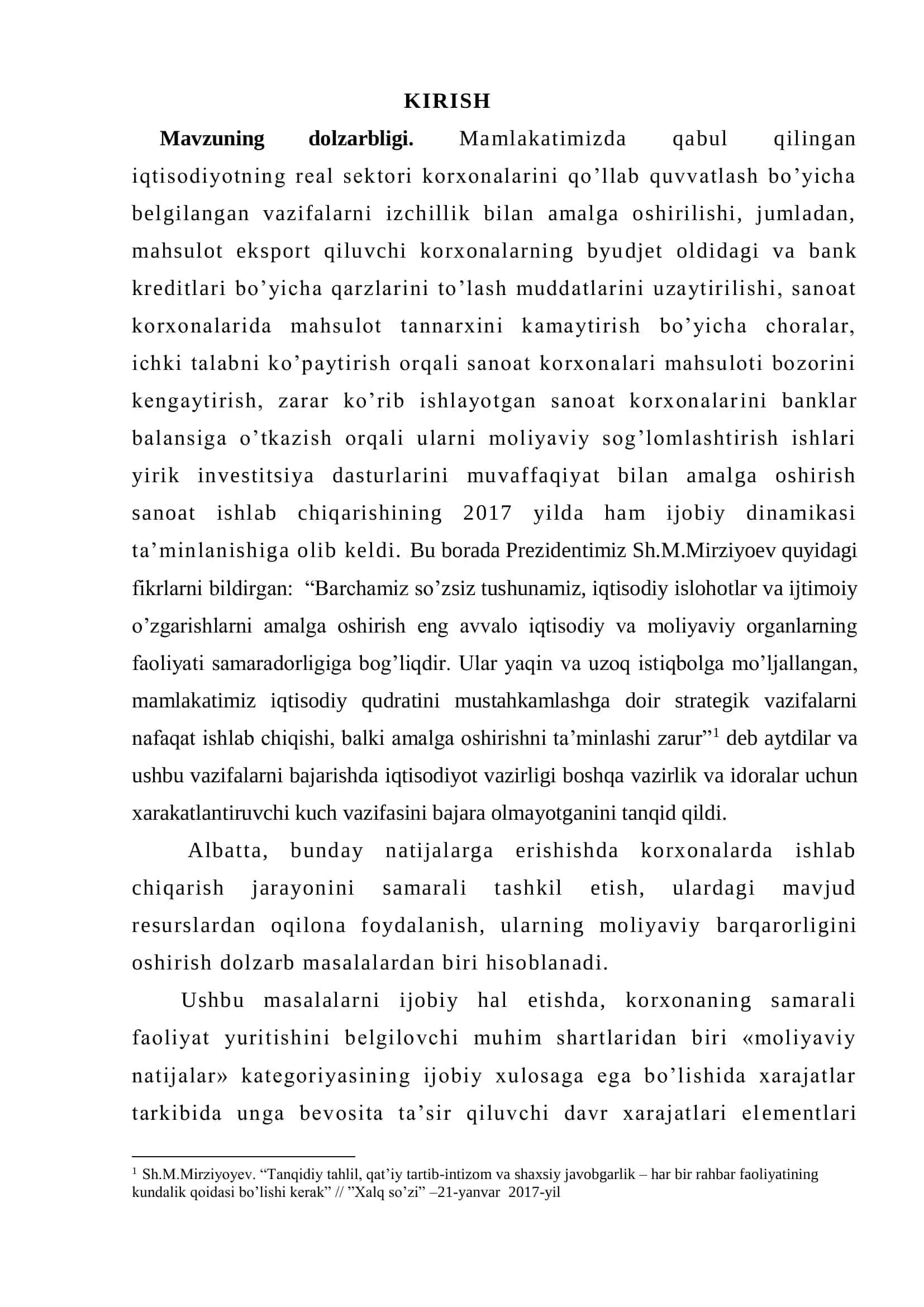 SANOAT KORXONALARIDA DAVR XARAJATLARINI KAMAYTIRISH IMKONIYATLARI 3