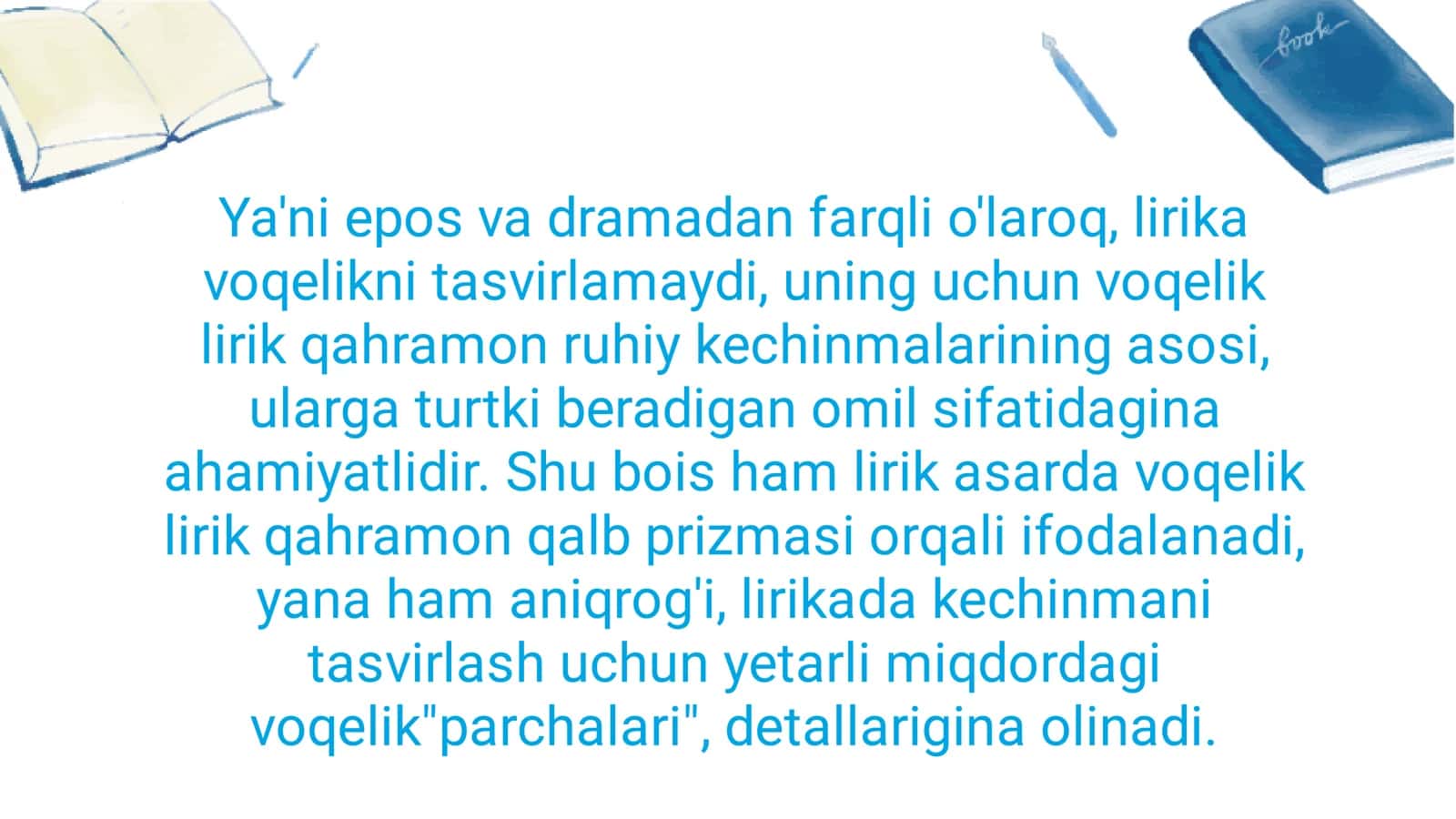 Lirika, lirik va liroepik janrlar 3