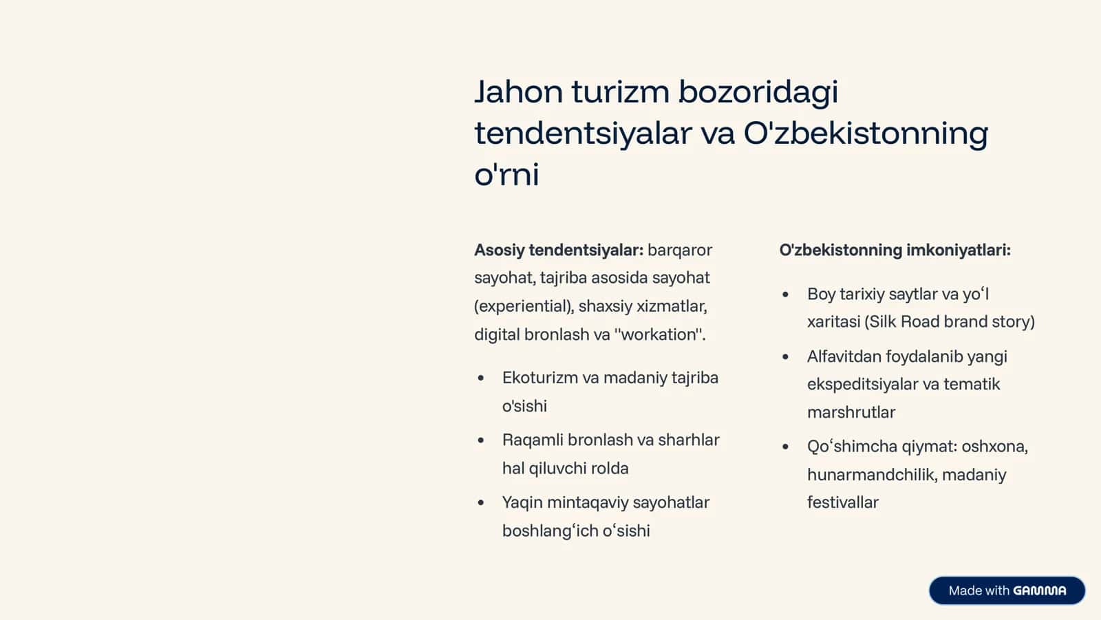O»zbekistonda turizm brendini shakllantirish va xalqaro tajriba 3