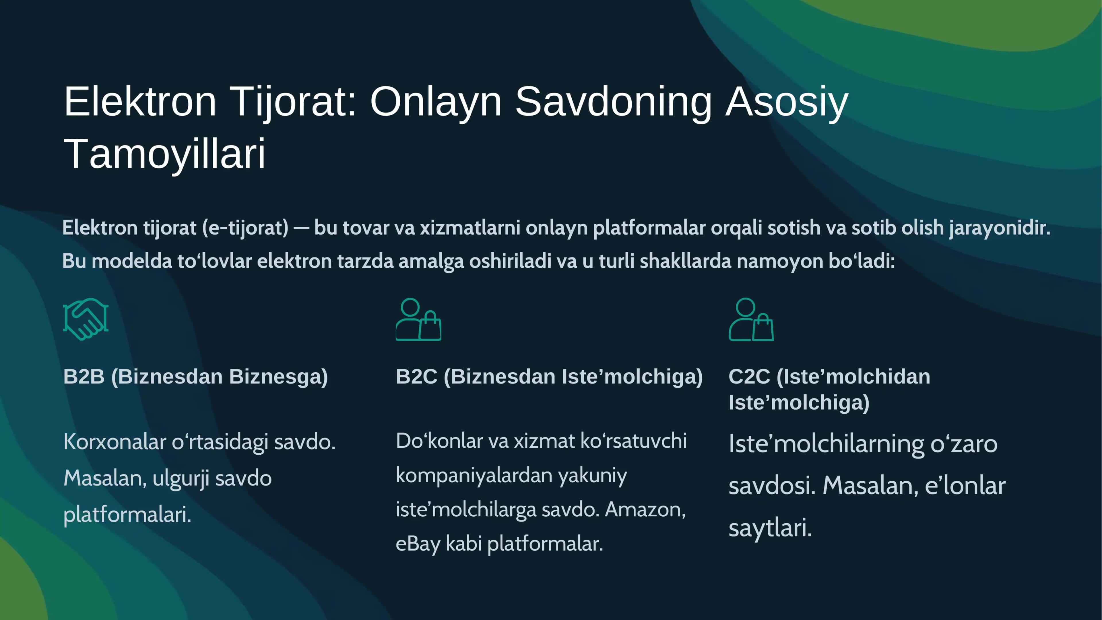 Elektron Biznes va Mobil-Tijorat 3