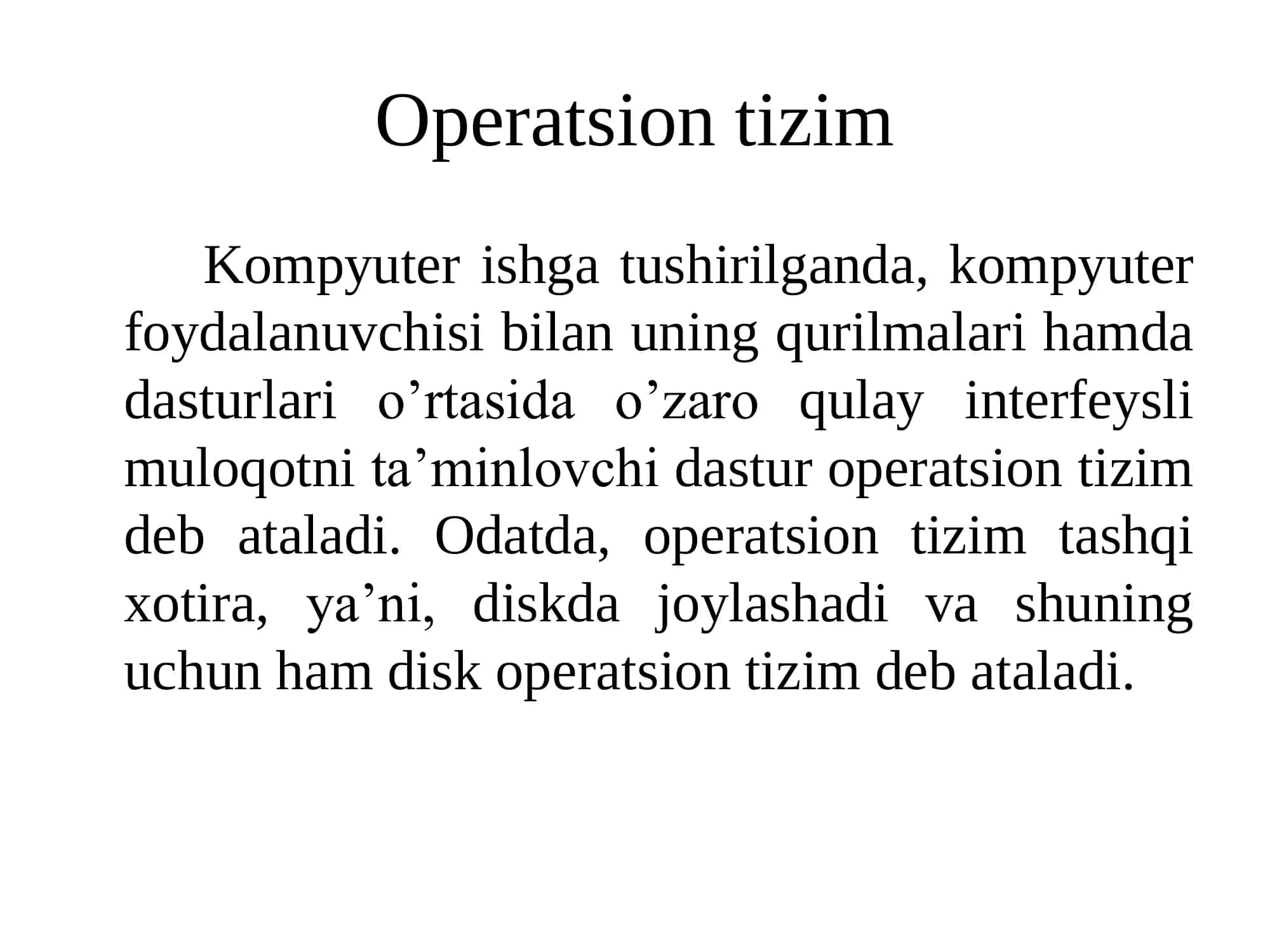 Operatsion tizim 3