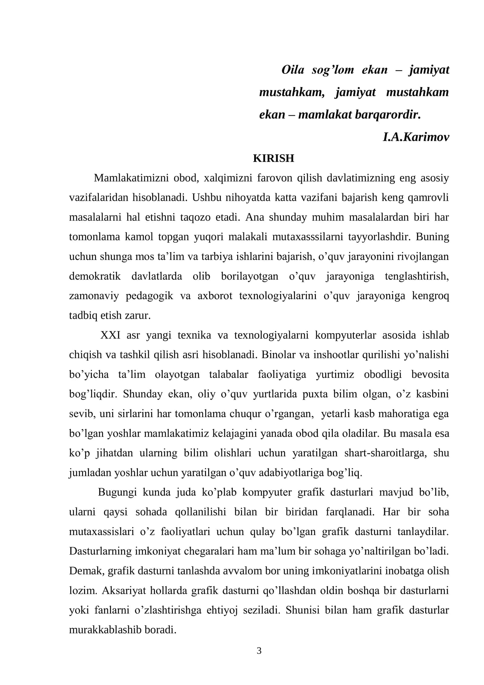 AutoCAD dasturida grafik ishlarni bajarish 3