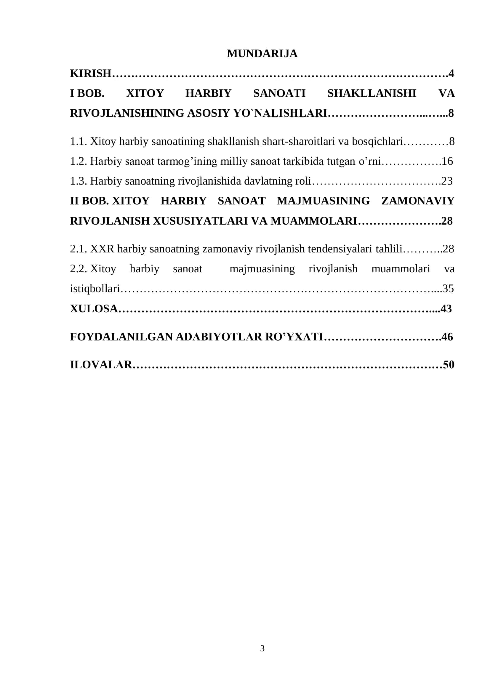XITOY HARBIY SANOAT MAJMUASINING RIVOJLANISH MUAMMOLARI 3